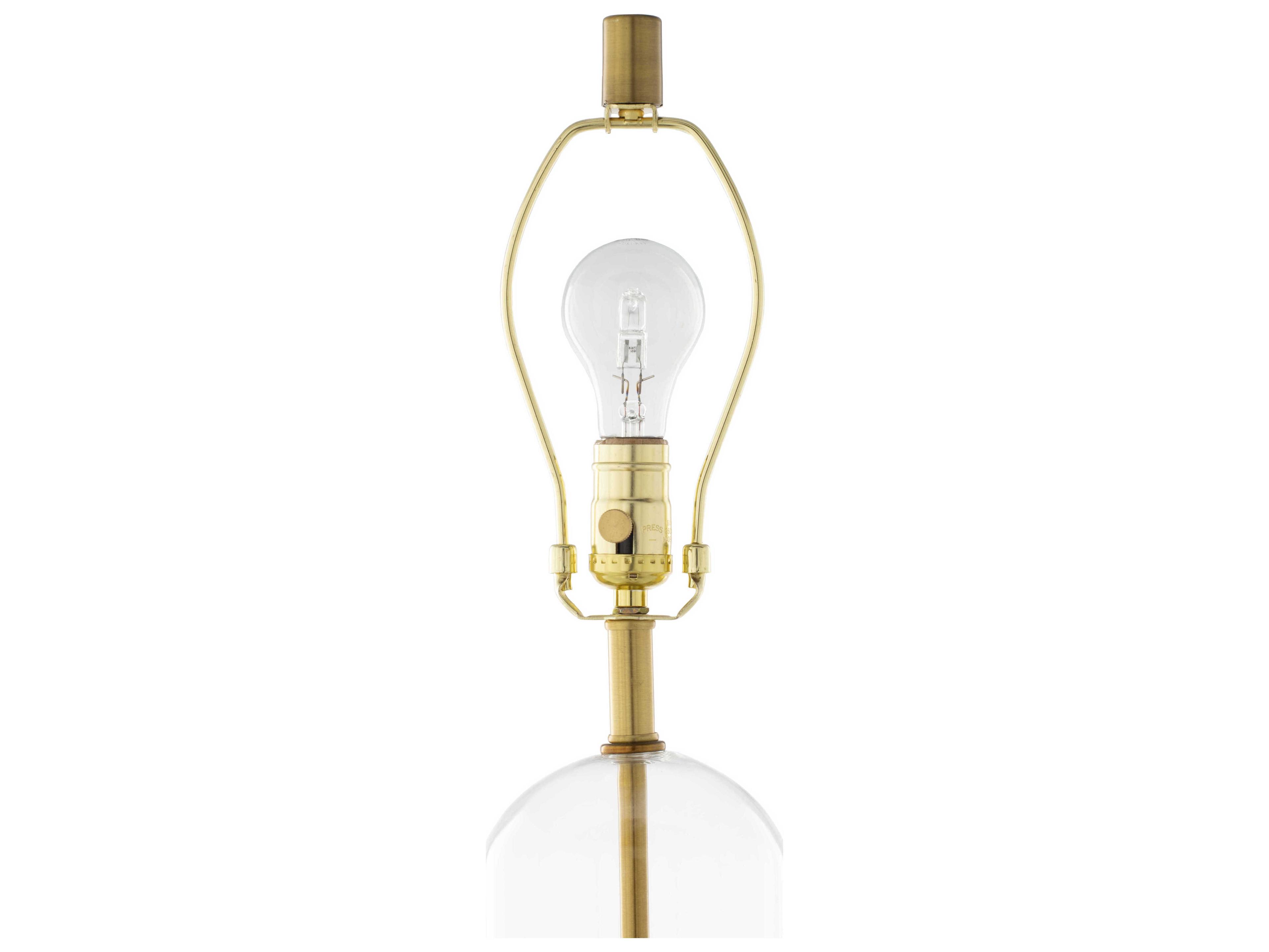 Surya Carthage Clear White Cotton Buffet Lamp