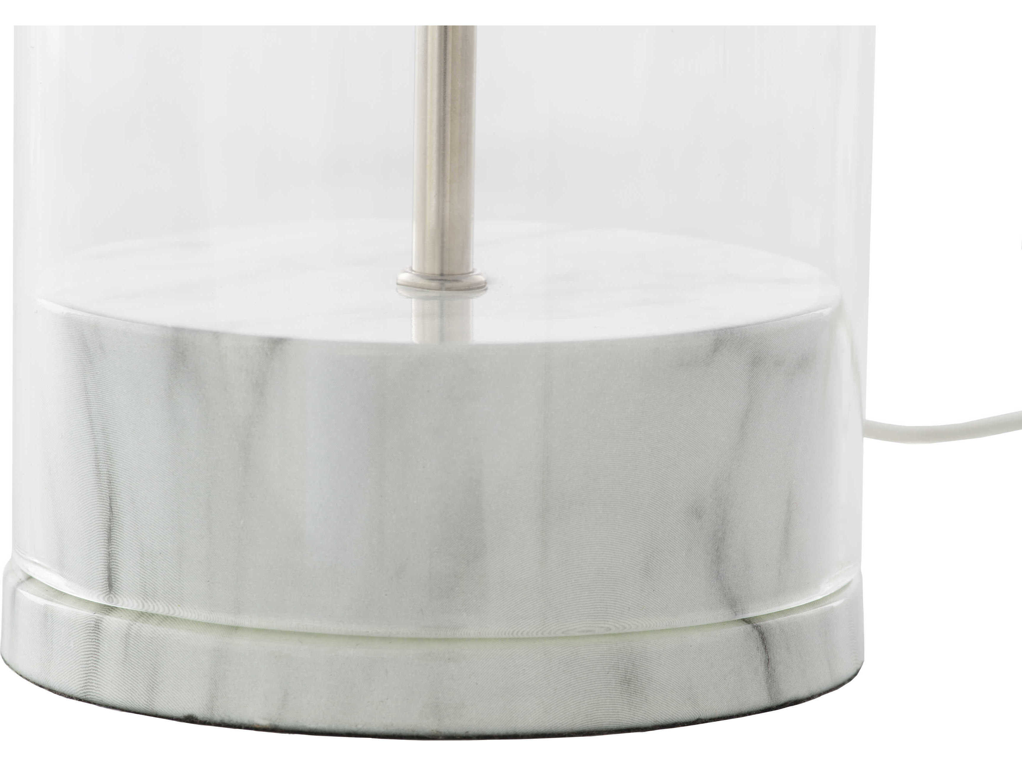 Surya Carthage Clear White Cotton Buffet Lamp