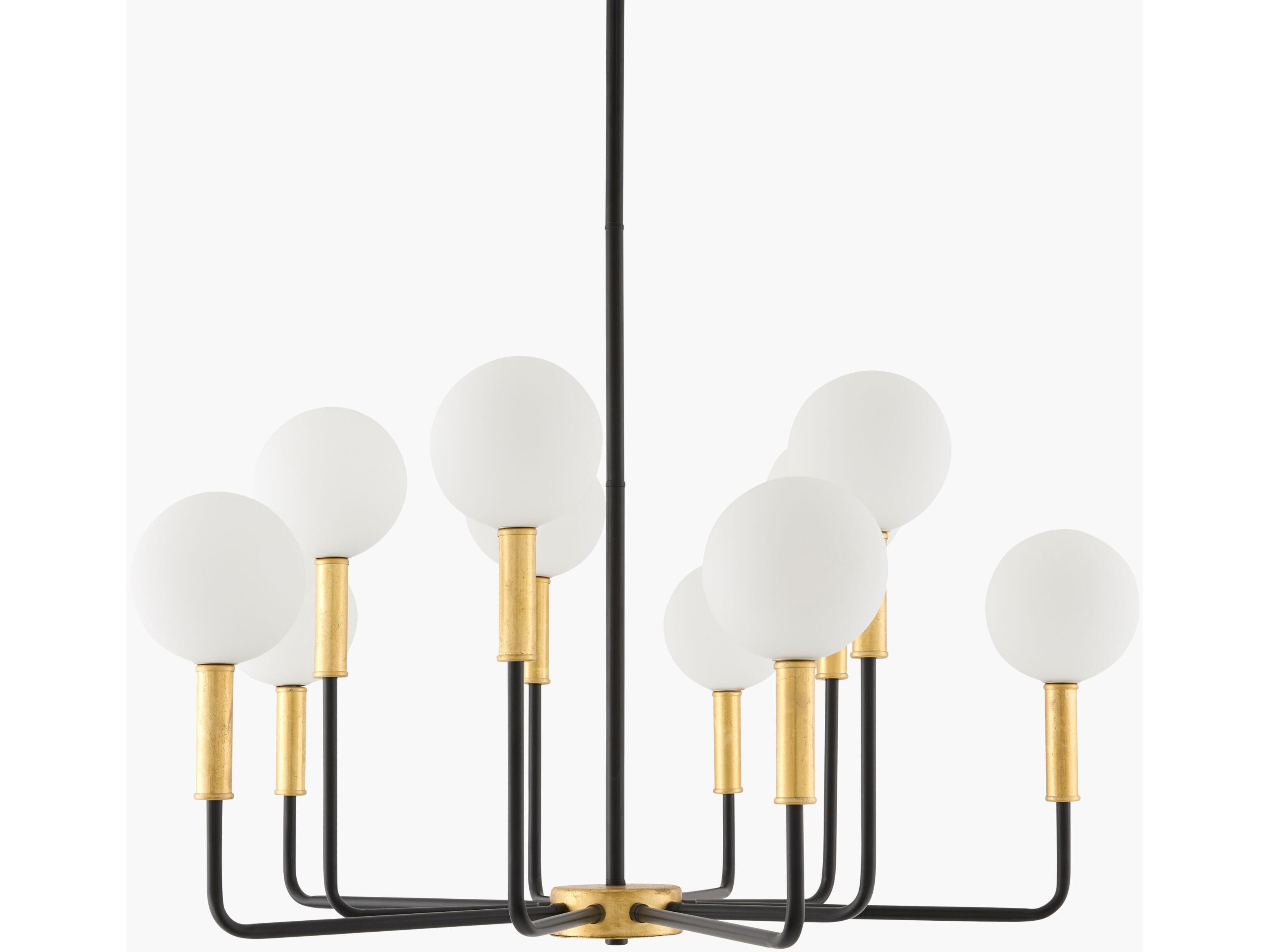 Surya Chinon 10-Light Gold Globe Chandelier