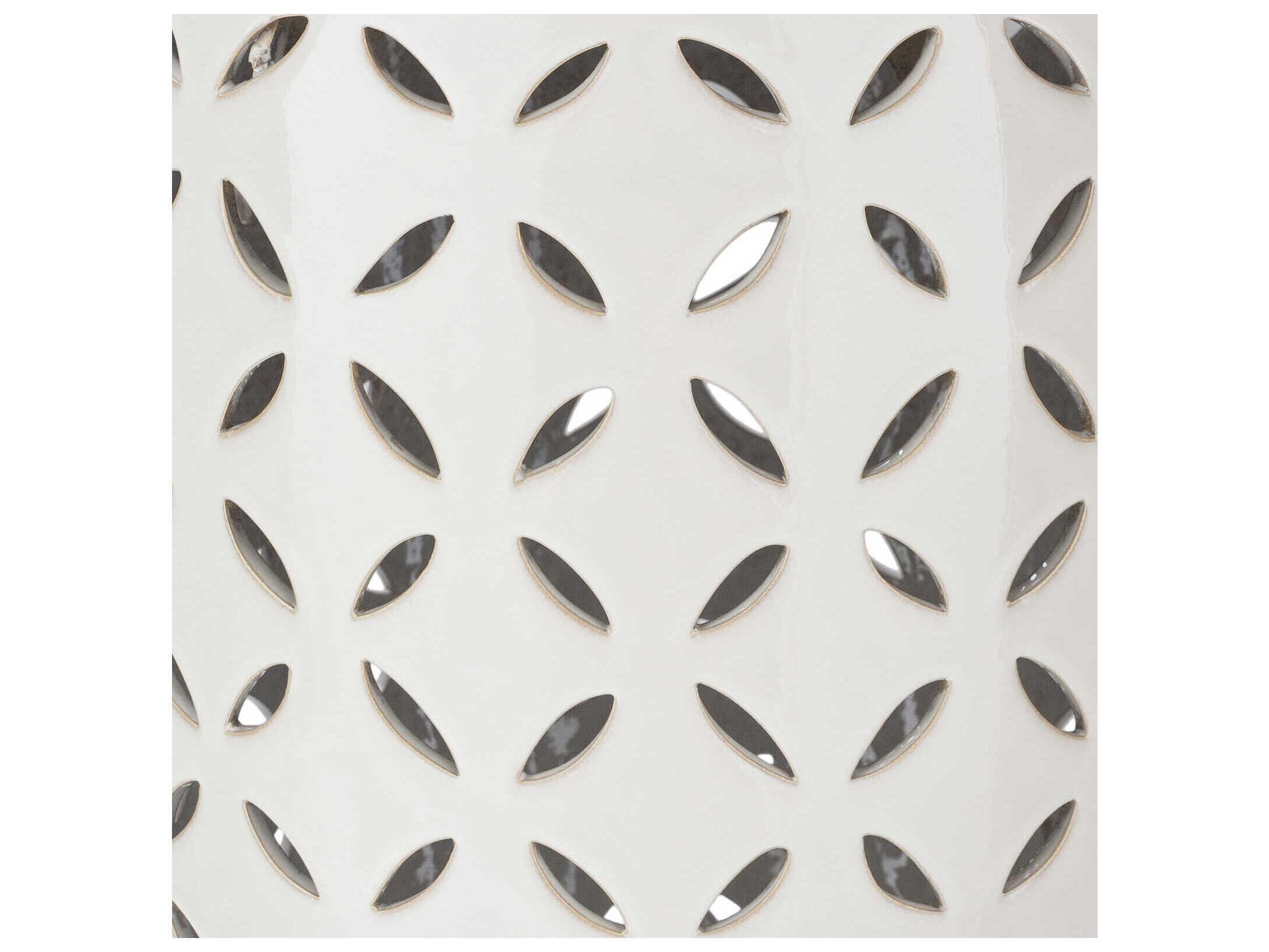 Surya Chantilly Ivory Beige Accent Stool