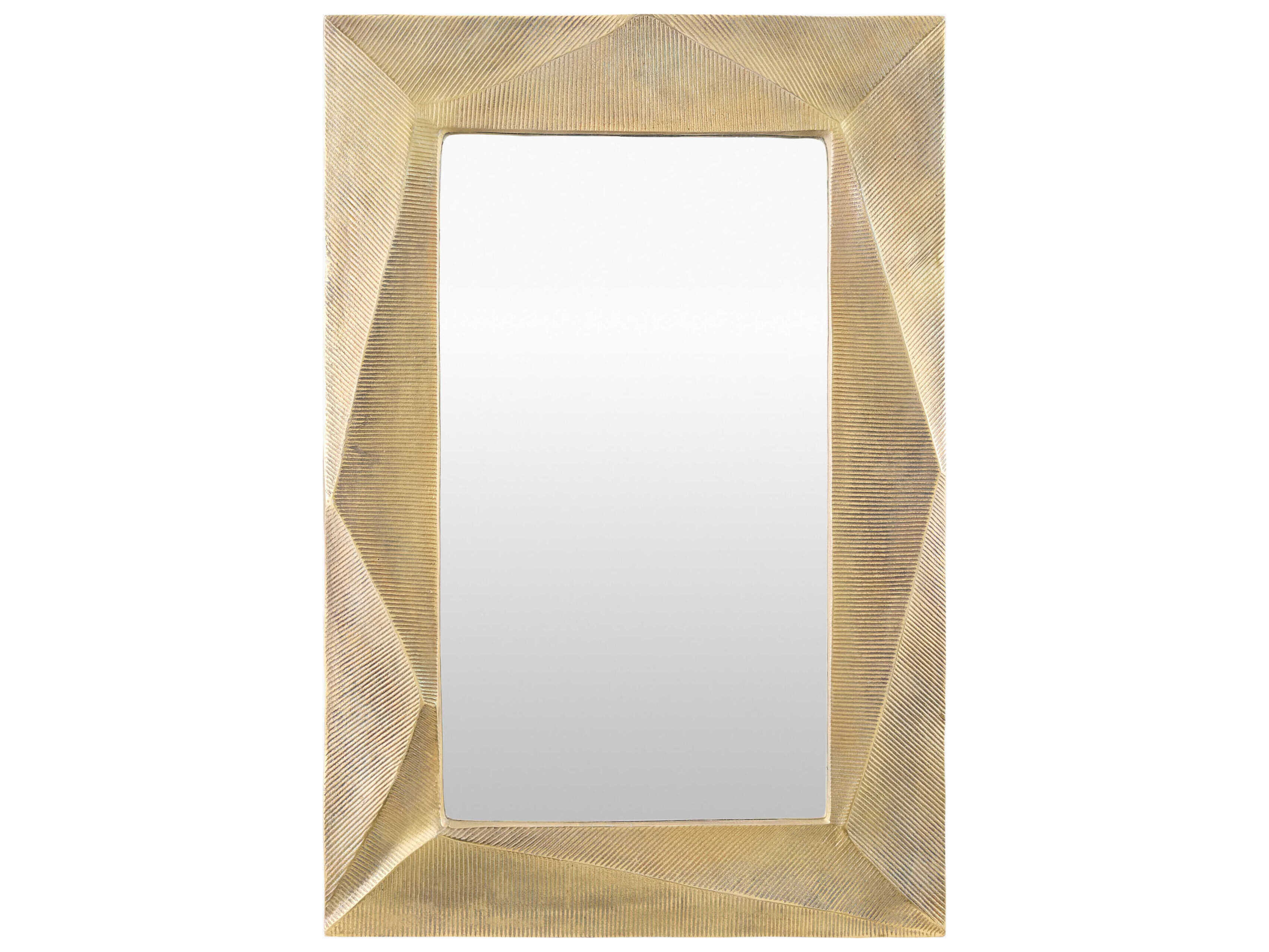 Surya Ciar Gold Rectangular Wall Mirror