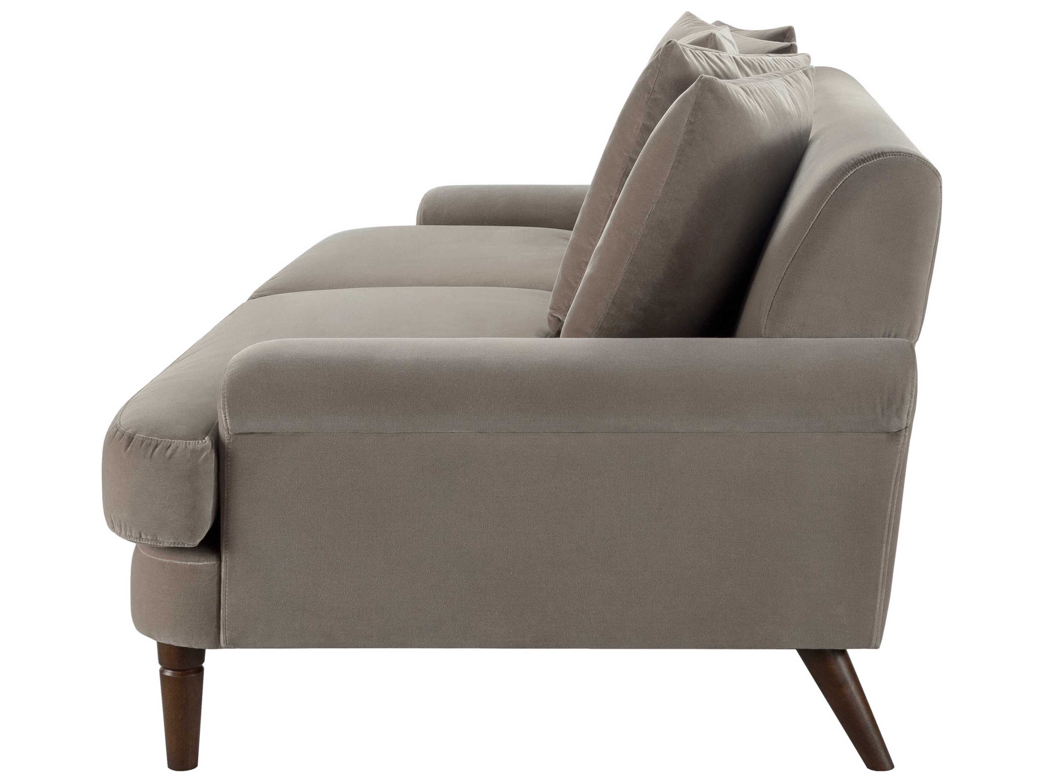 Surya Cila Gray Dark Brown Upholstered Sofa