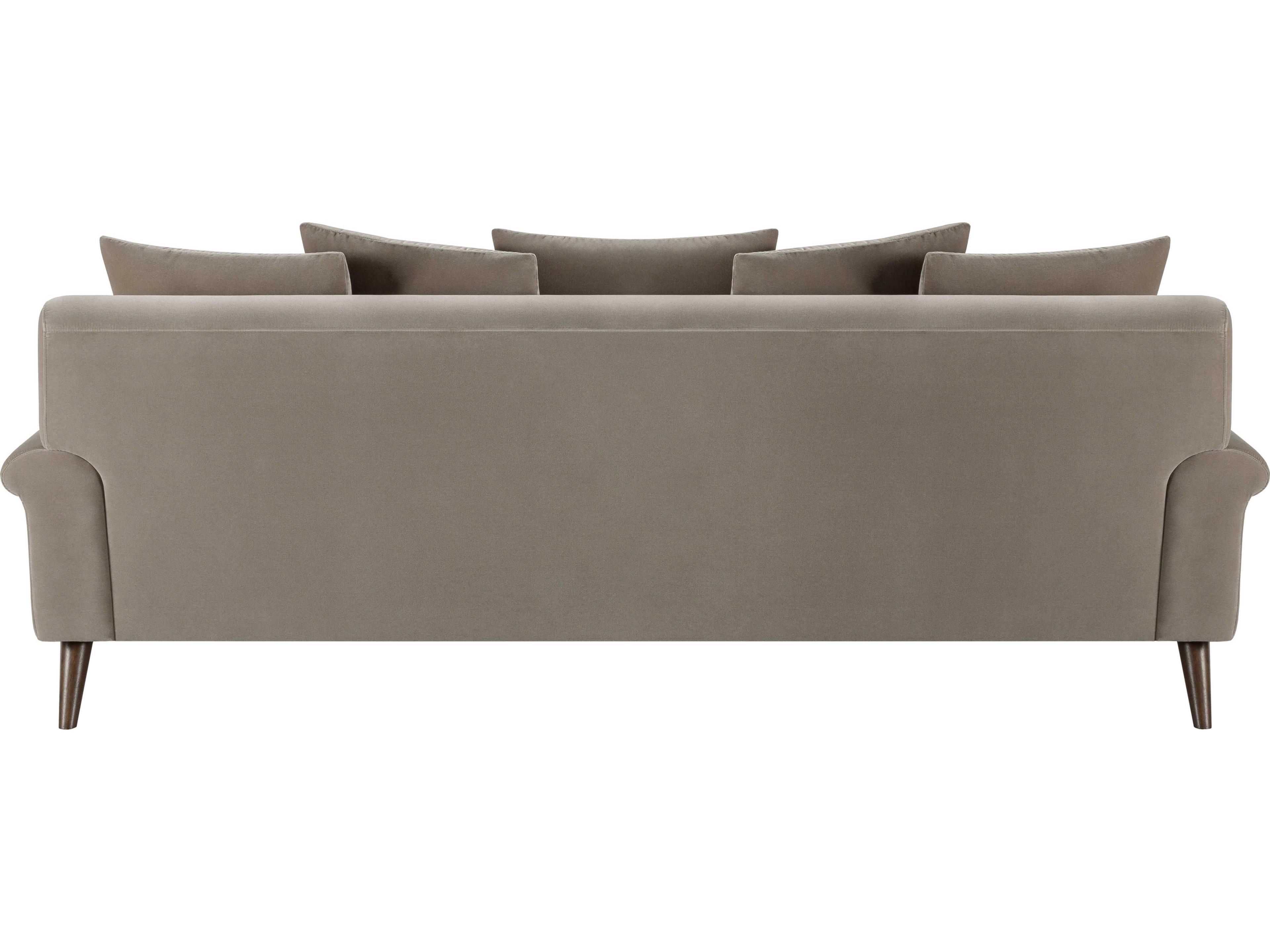 Surya Cila Gray Dark Brown Upholstered Sofa
