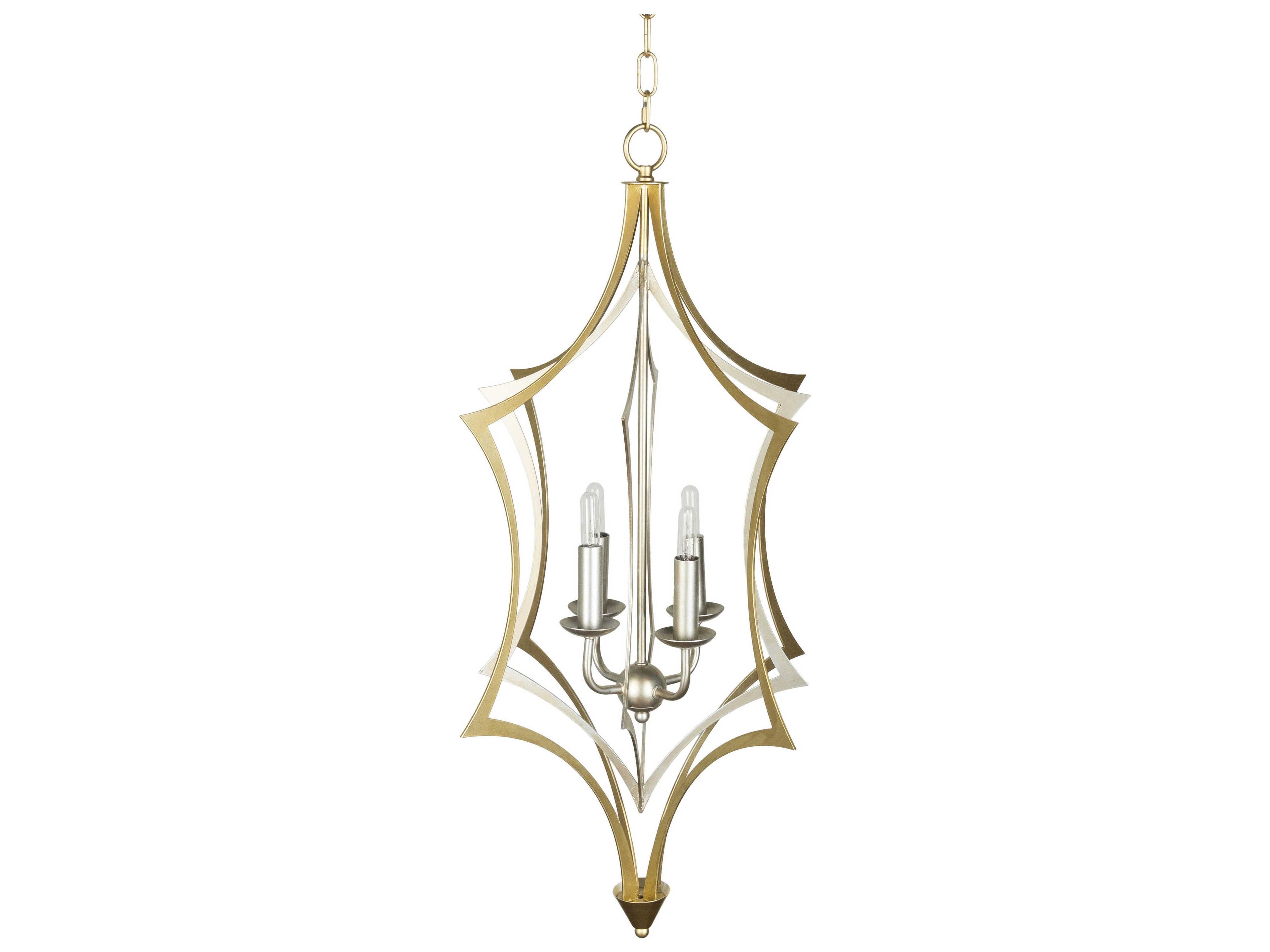 Surya Clarion 4-Light Gold Pendant