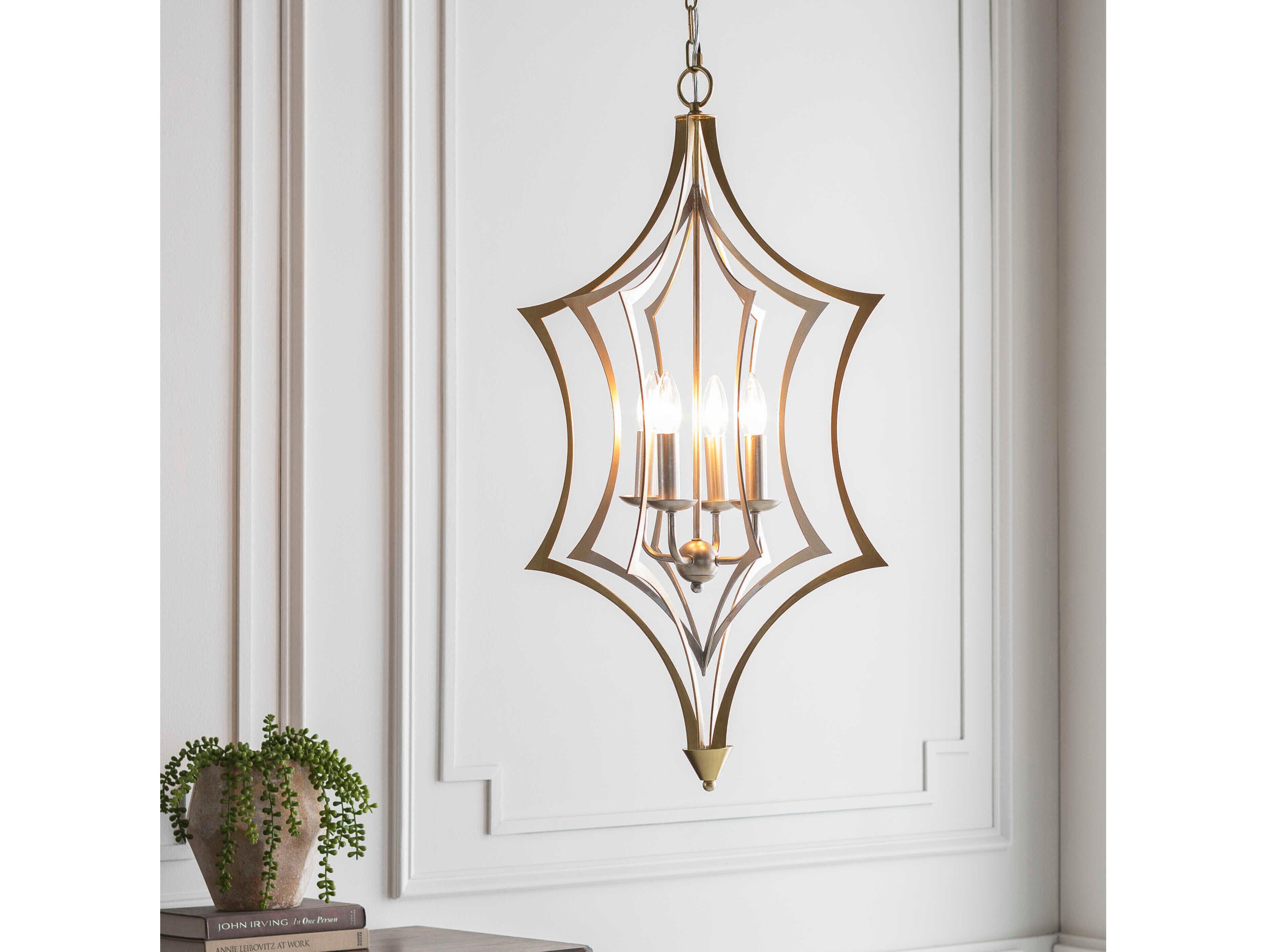 Surya Clarion 4-Light Gold Pendant