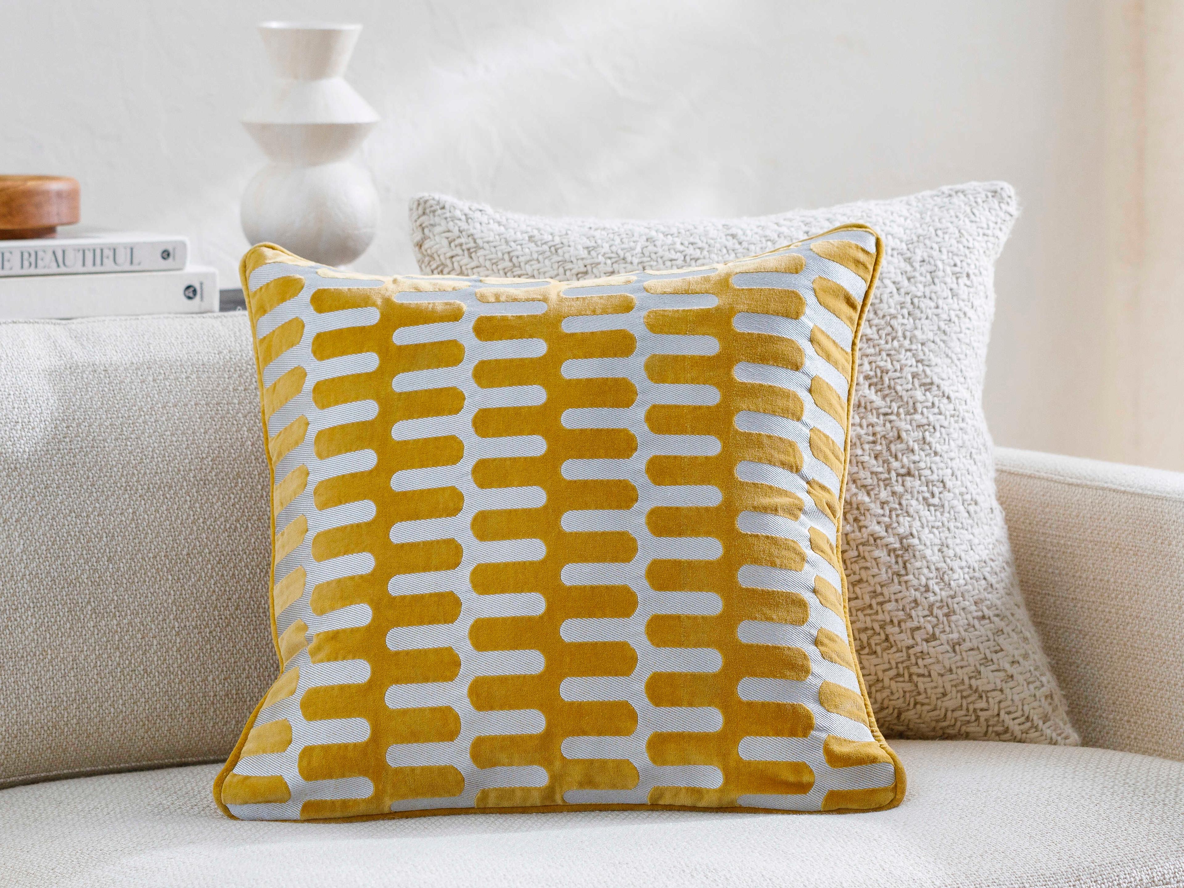 Surya Connecticut Mustard Pillow