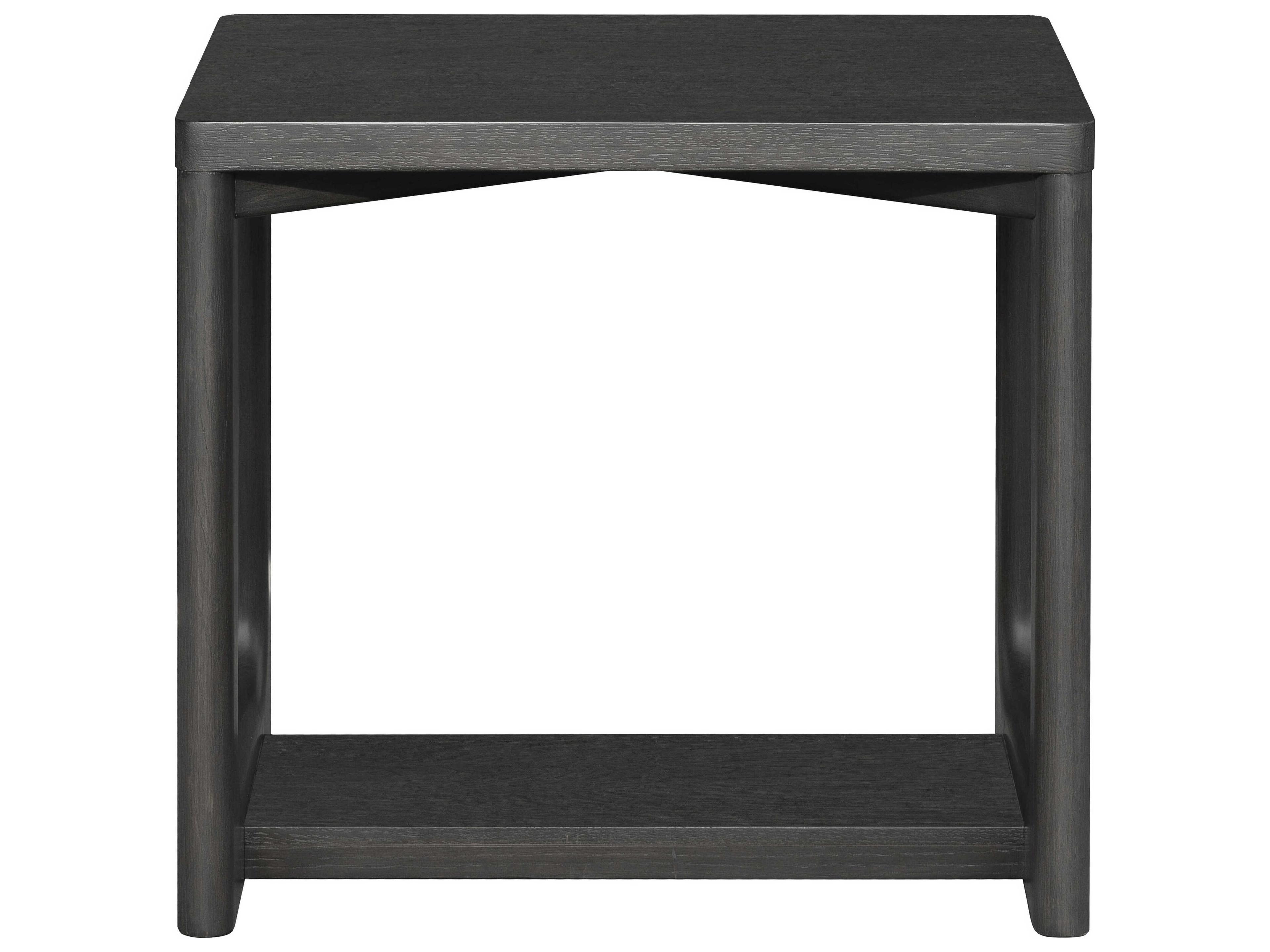 Surya Callister Rectangular Wood Charcoal End Table