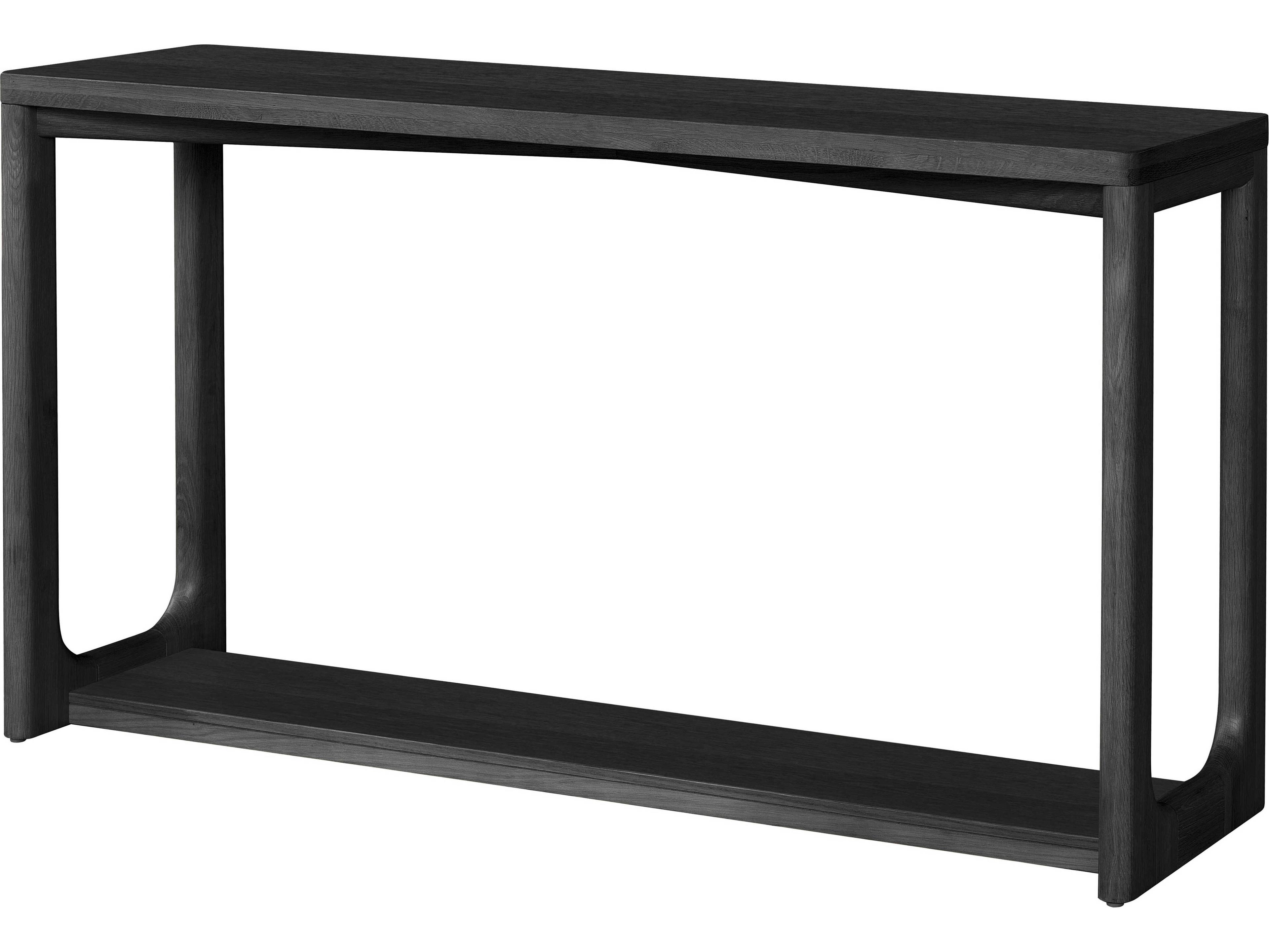 Surya Callister Rectangular Wood Charcoal Console Table