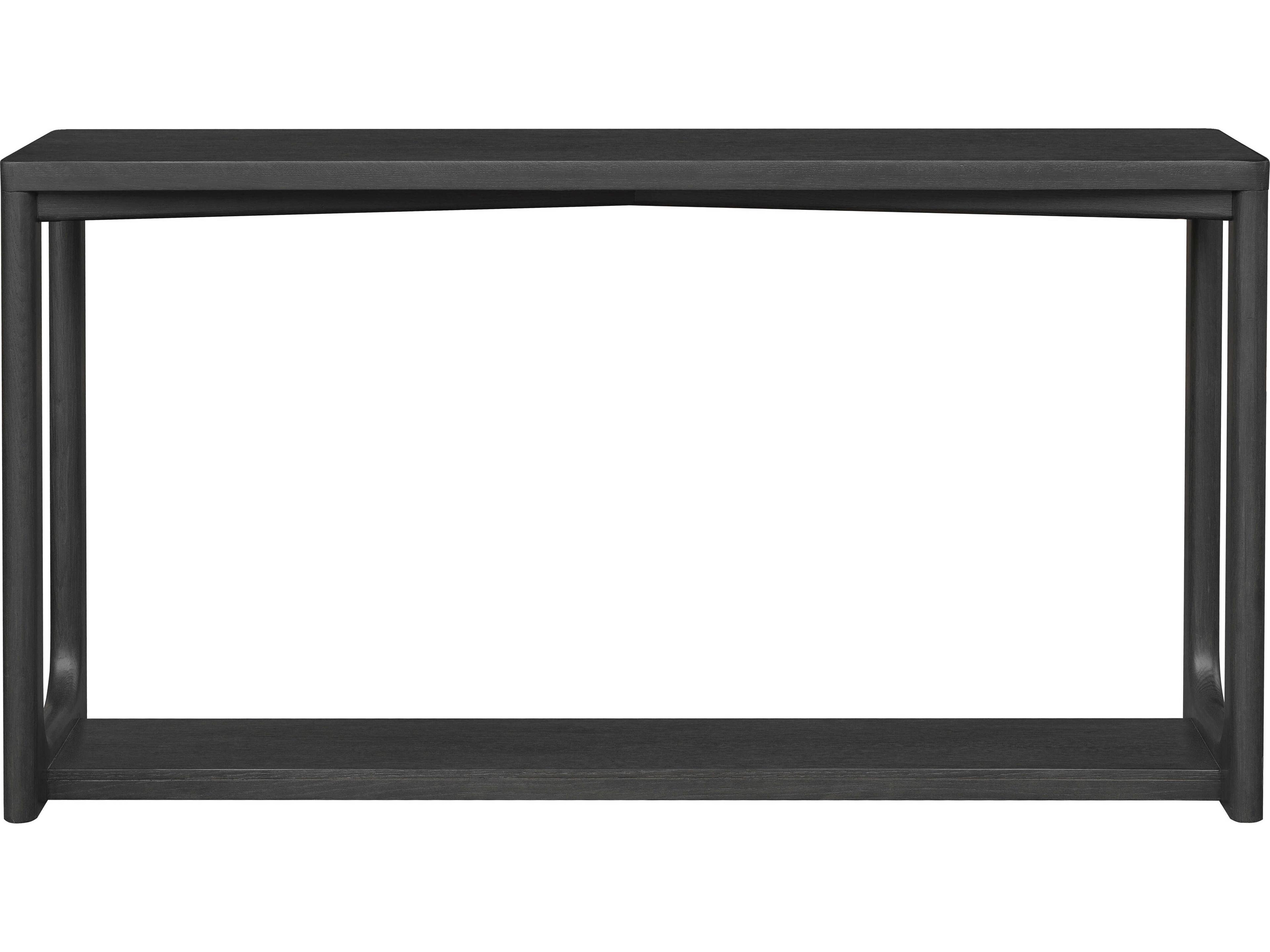 Surya Callister Rectangular Wood Charcoal Console Table