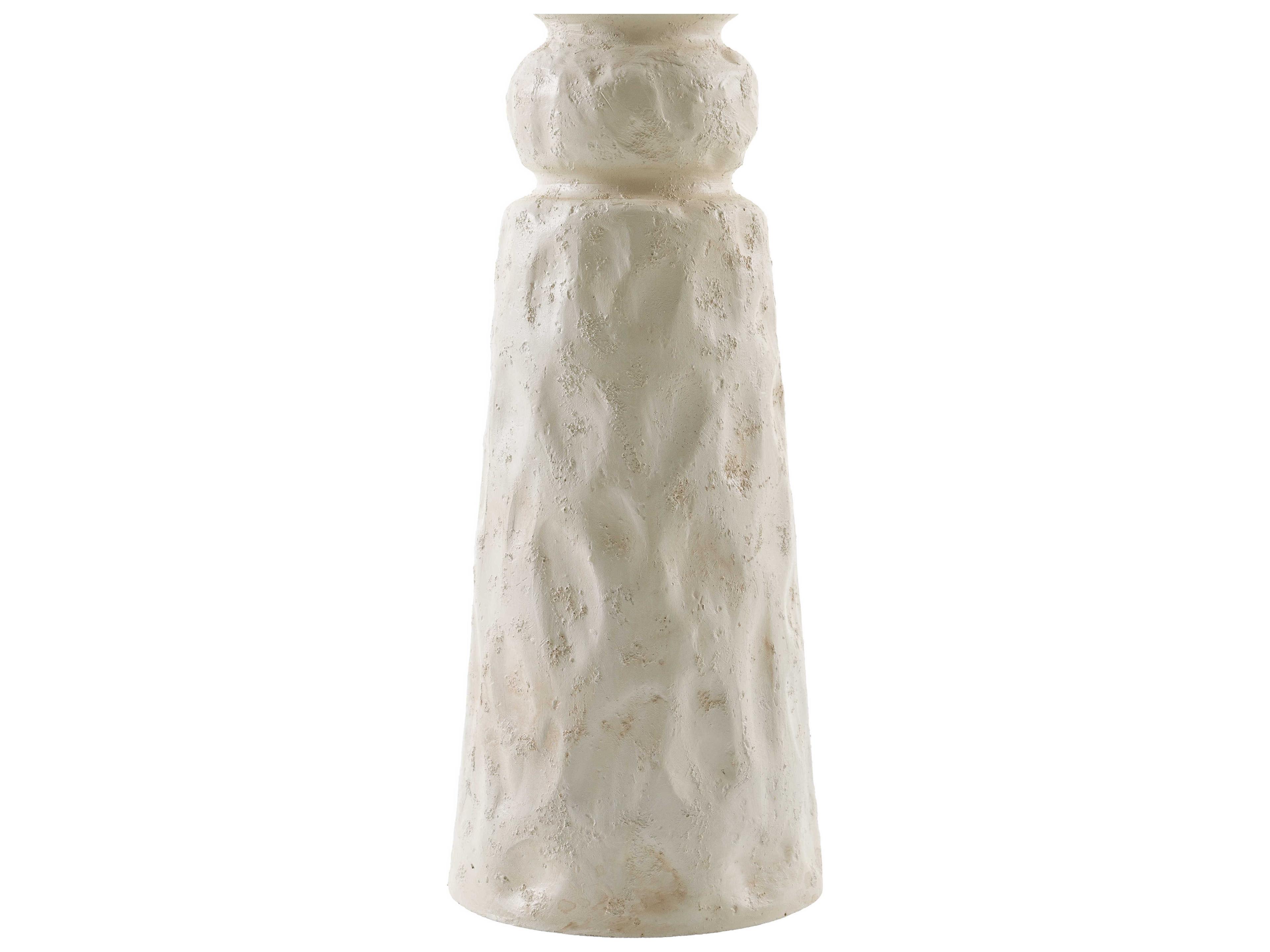 Surya Conway White Tan Seagrass Buffet Lamp