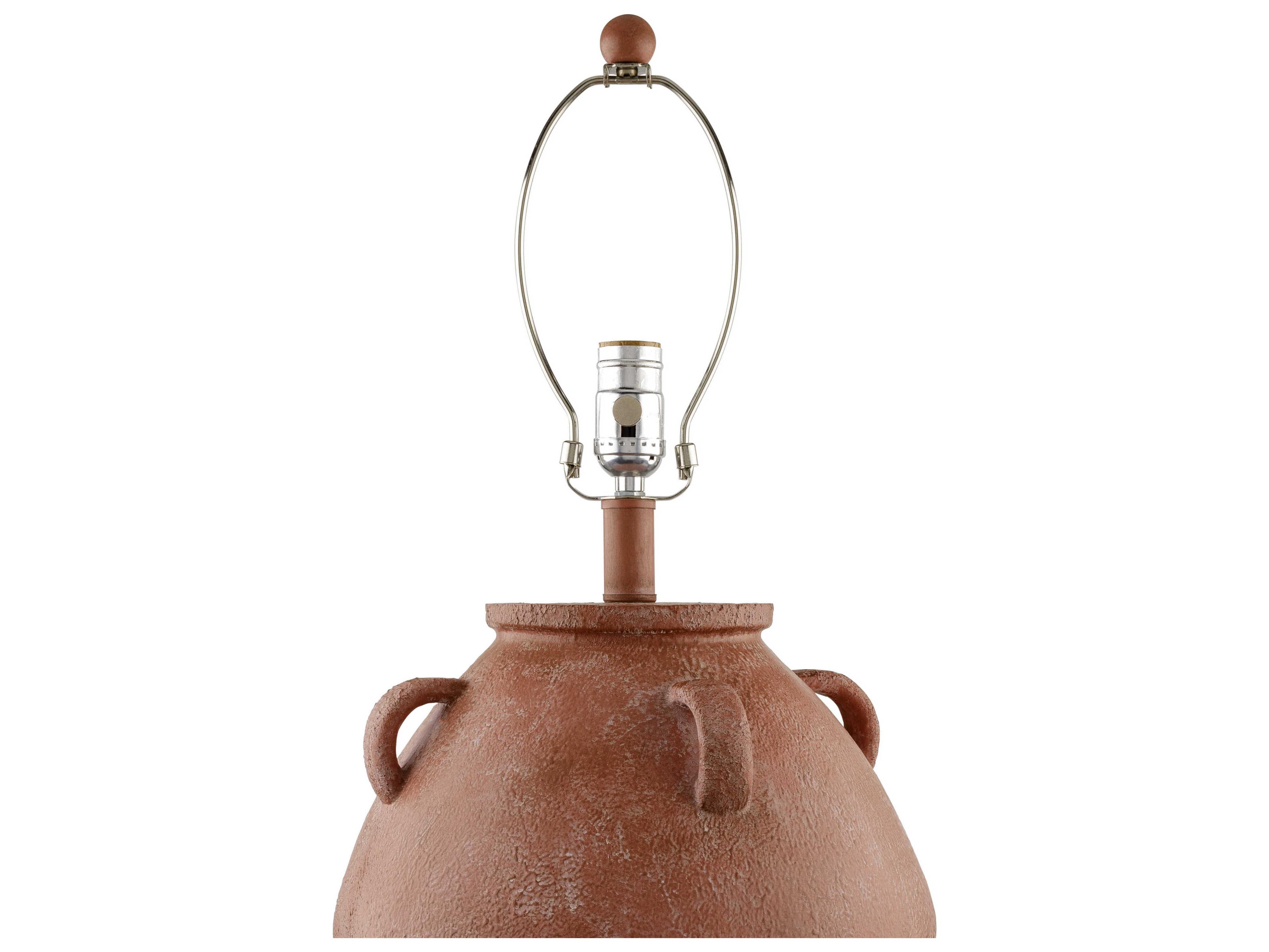 Surya Colorado Red Wheat Linen Buffet Lamp