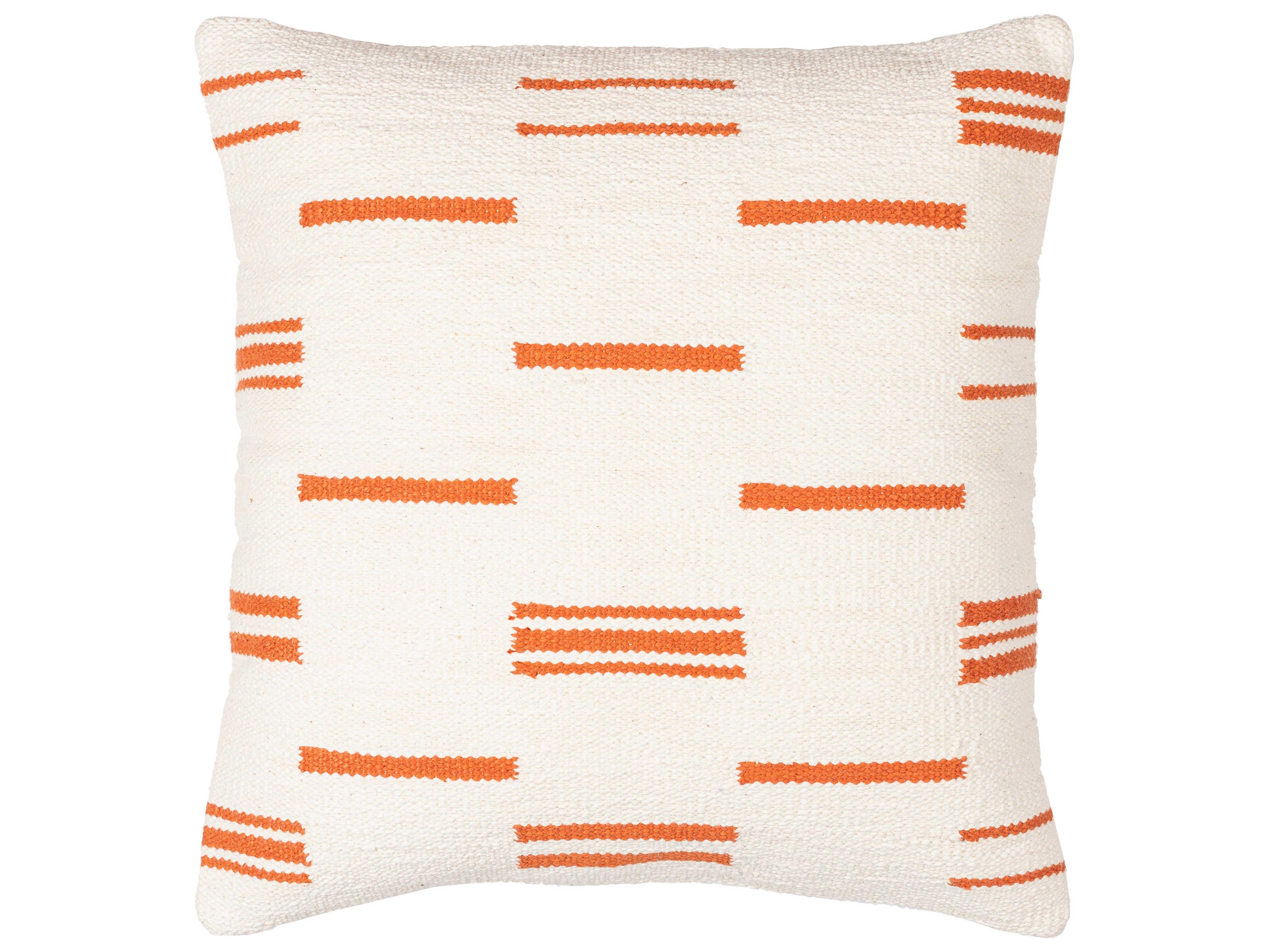 Surya Carlton White / Orange Pillow