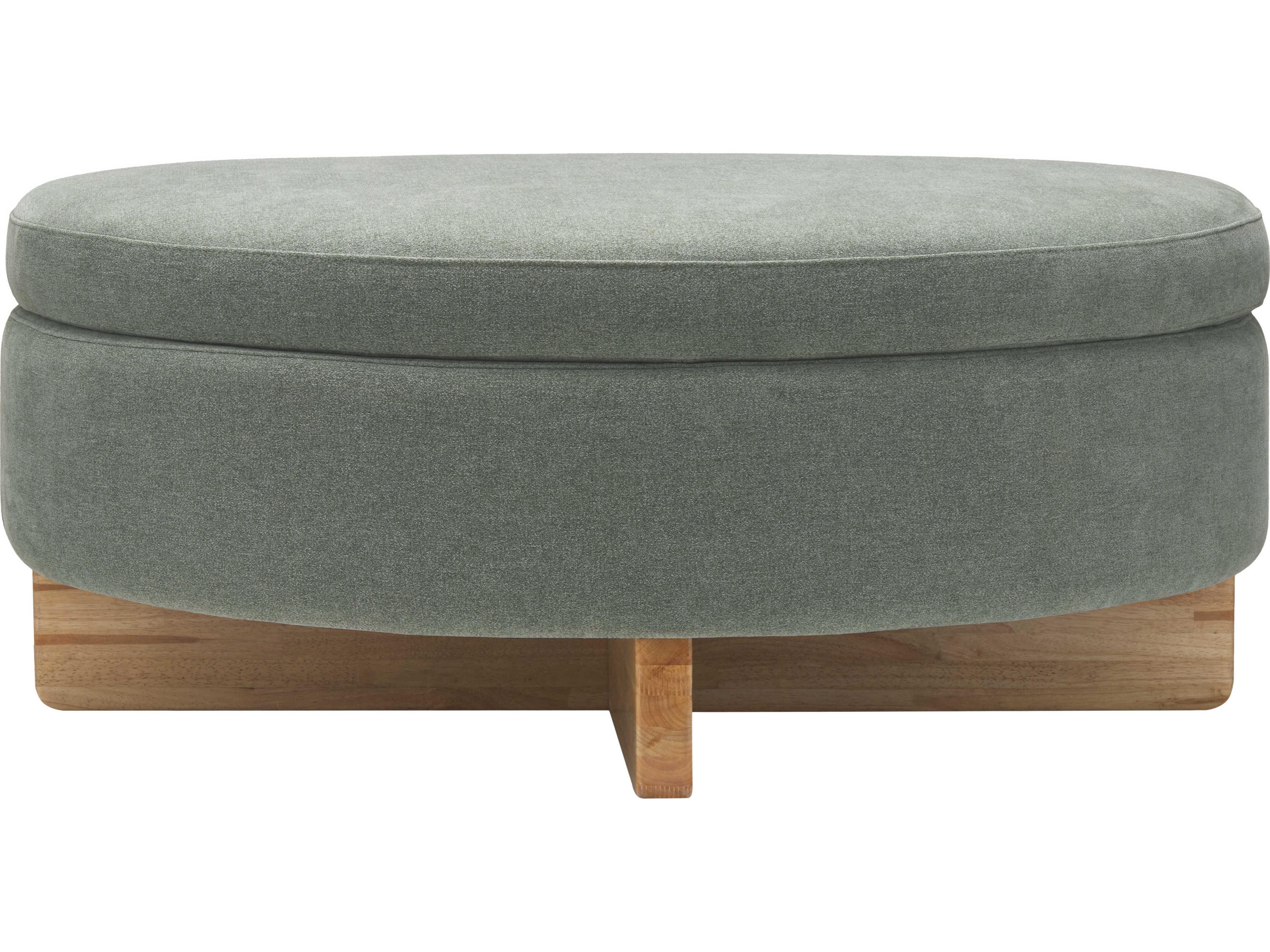 Surya Corson Brown Green Upholstered Ottoman