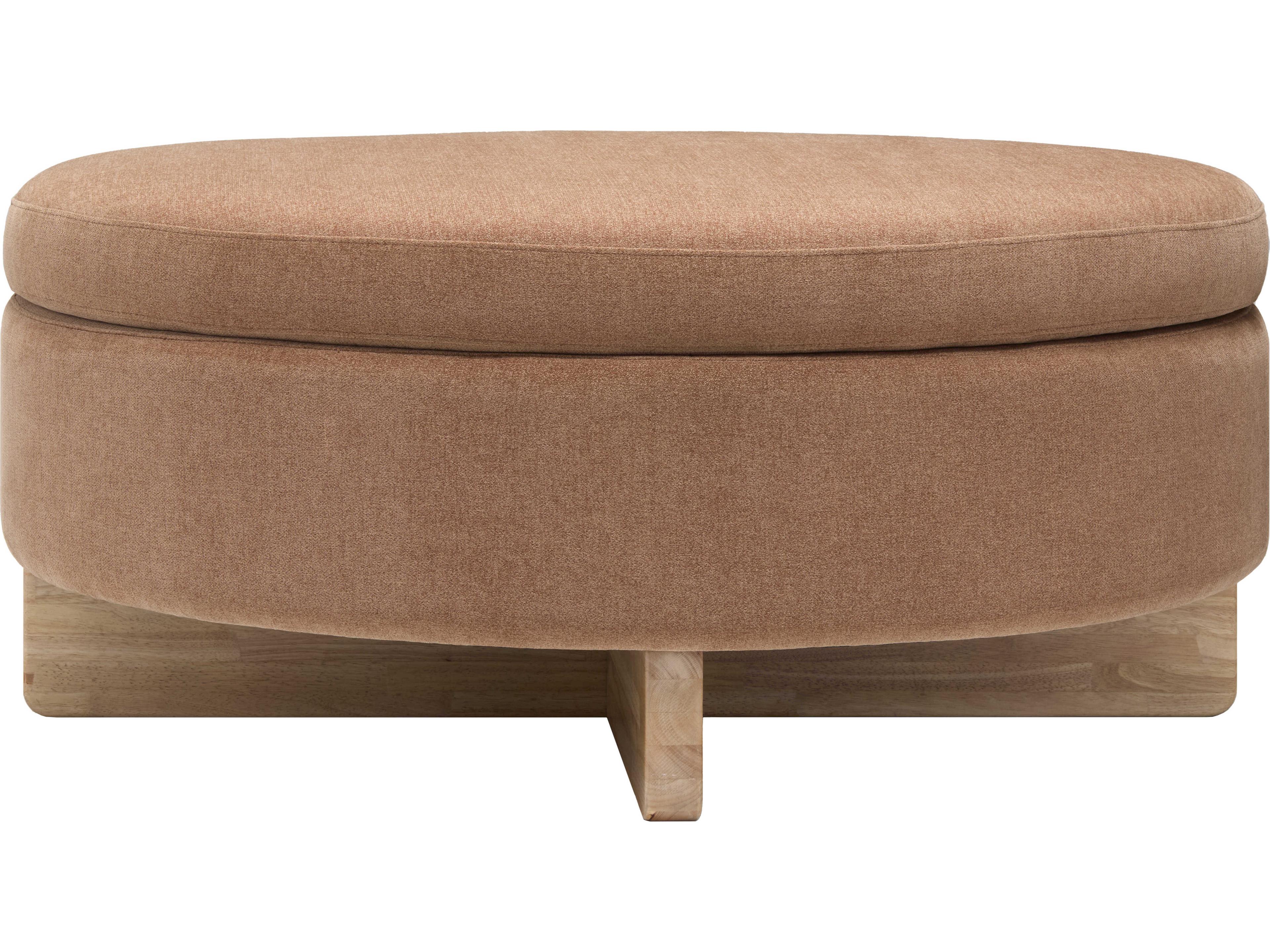Surya Corson Brown Upholstered Ottoman
