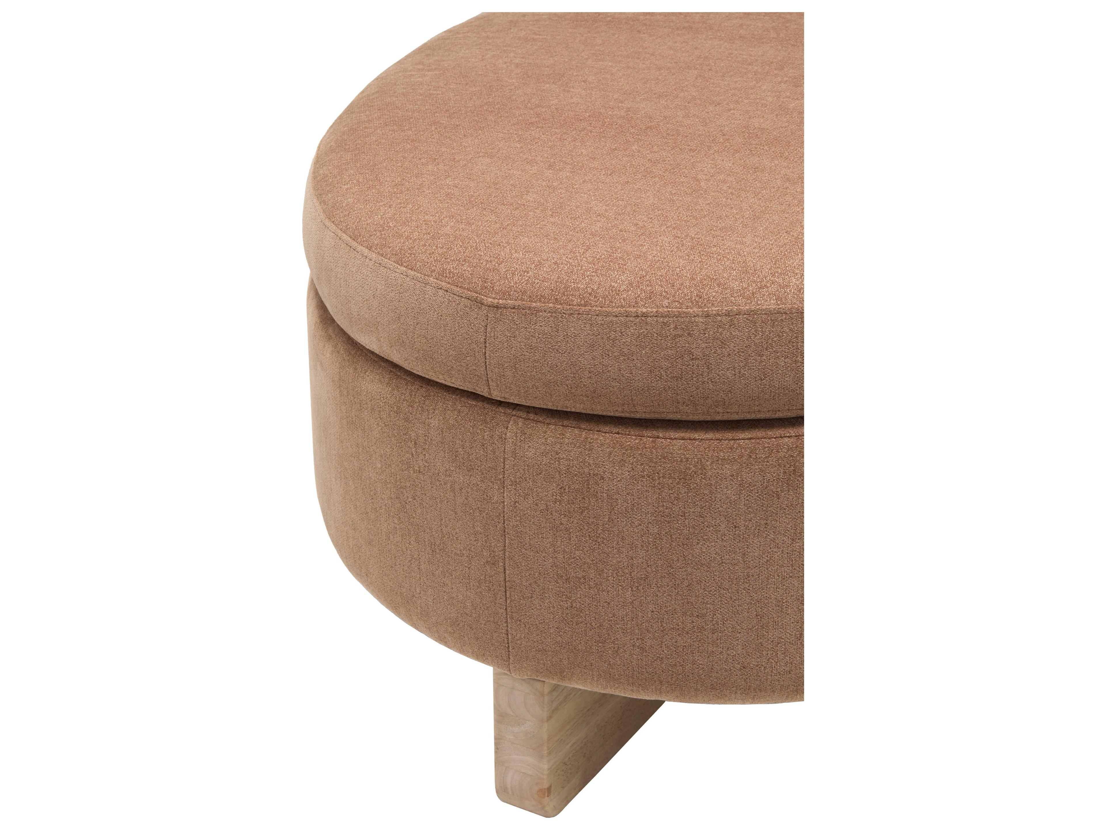 Surya Corson Brown Upholstered Ottoman