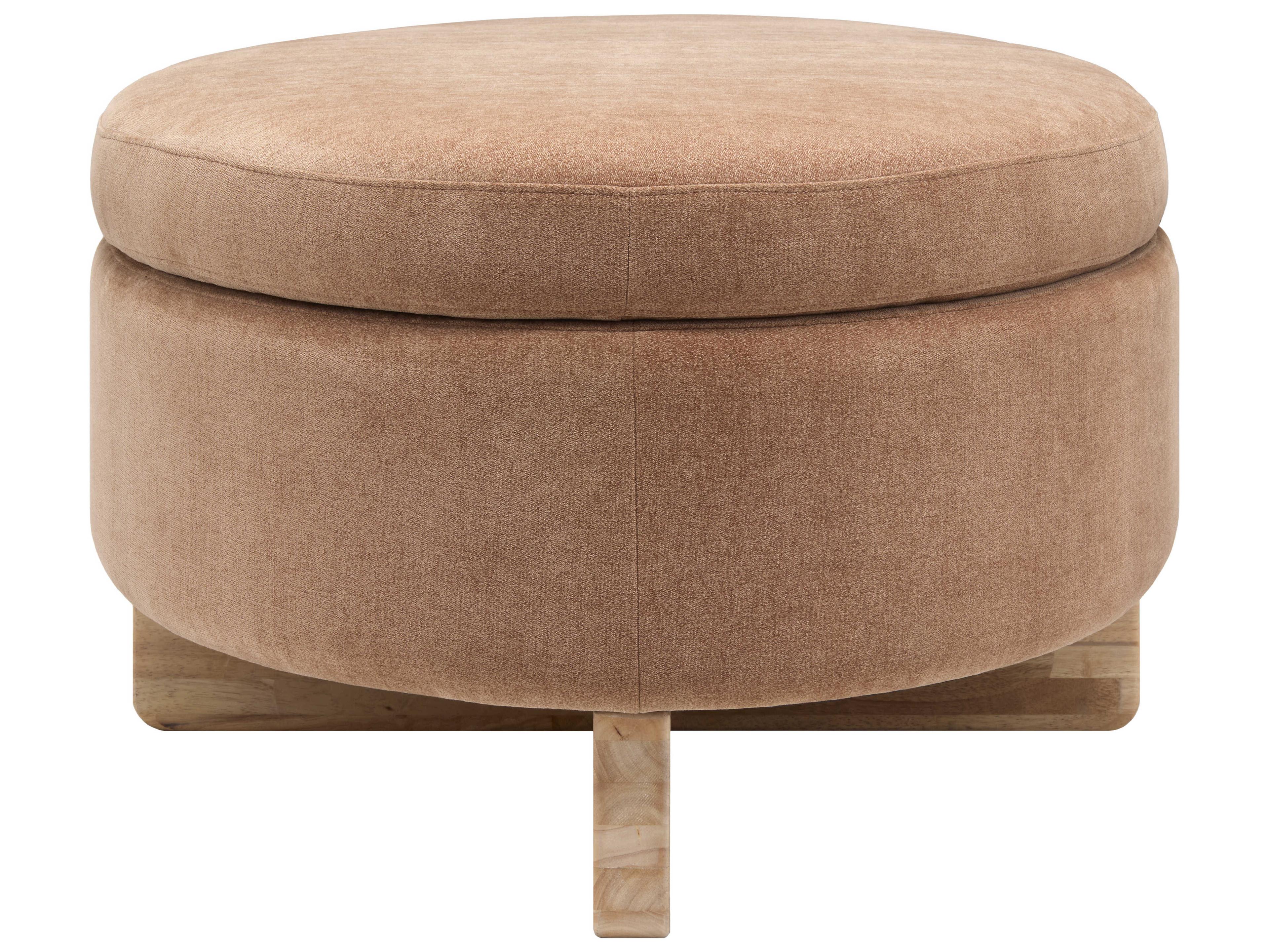Surya Corson Brown Upholstered Ottoman