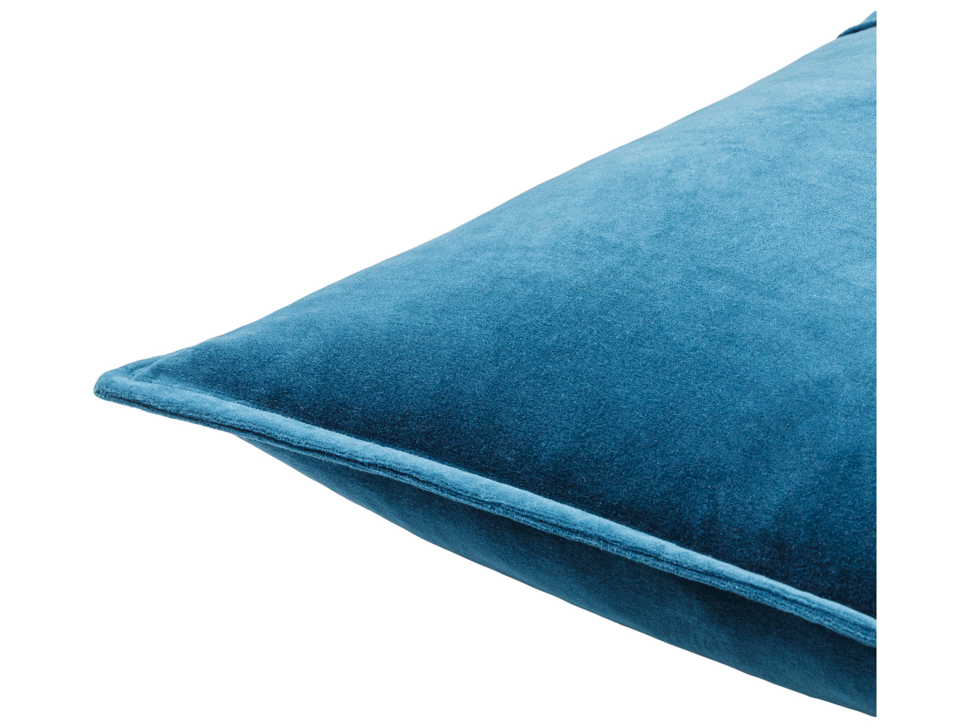 Surya Cotton Velvet Deep Teal Pillow