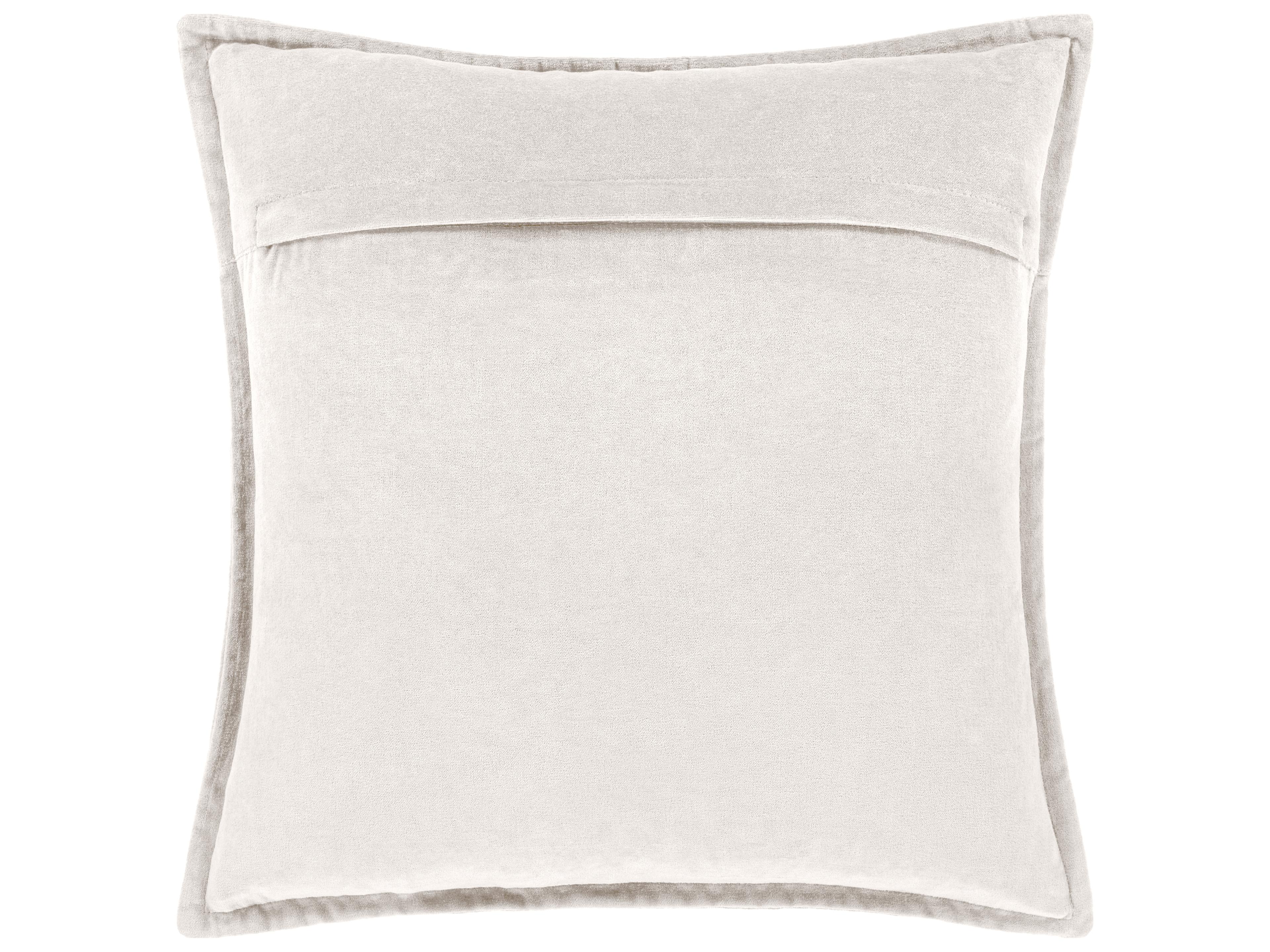 Surya Cotton Velvet Light Beige Pillow