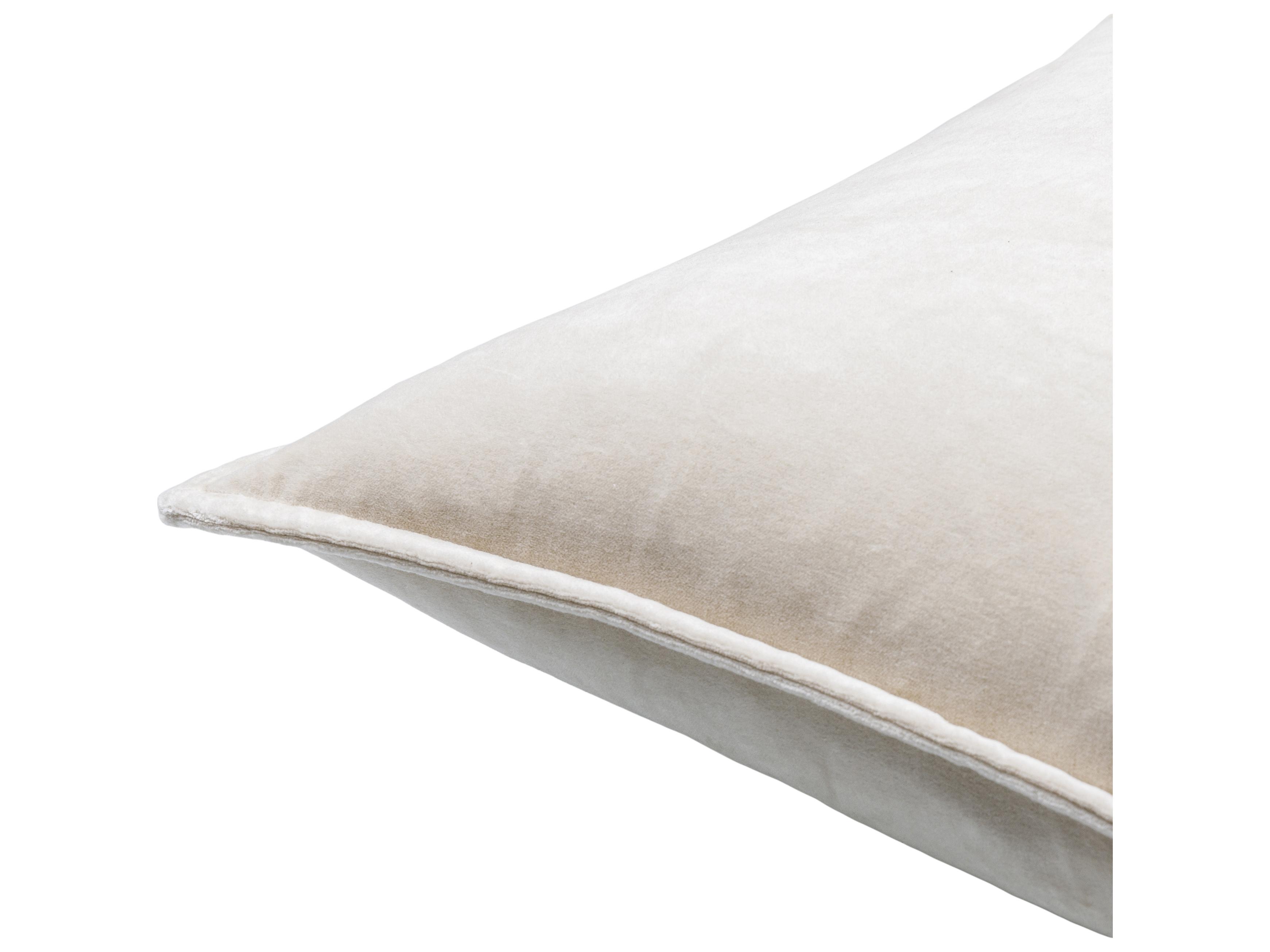 Surya Cotton Velvet Light Beige Pillow