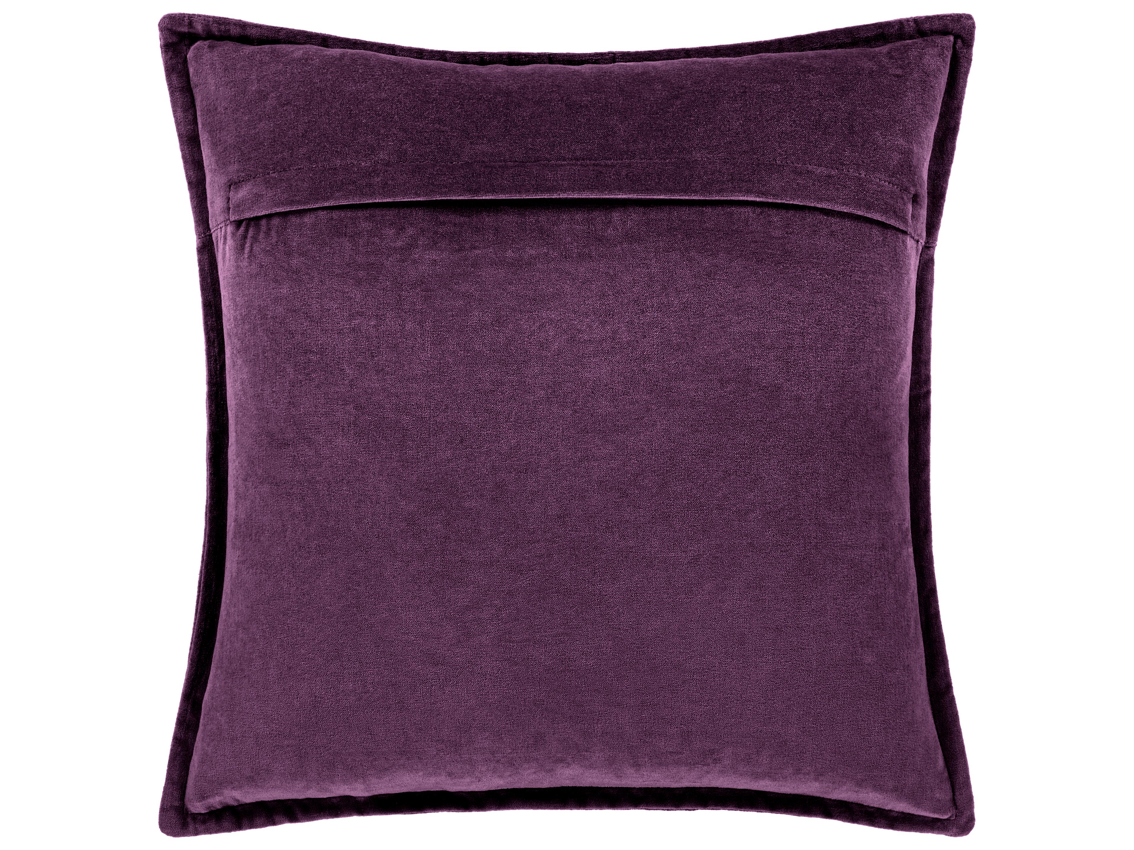 Surya Cotton Velvet Dark Plum / Dark Purple Pillow