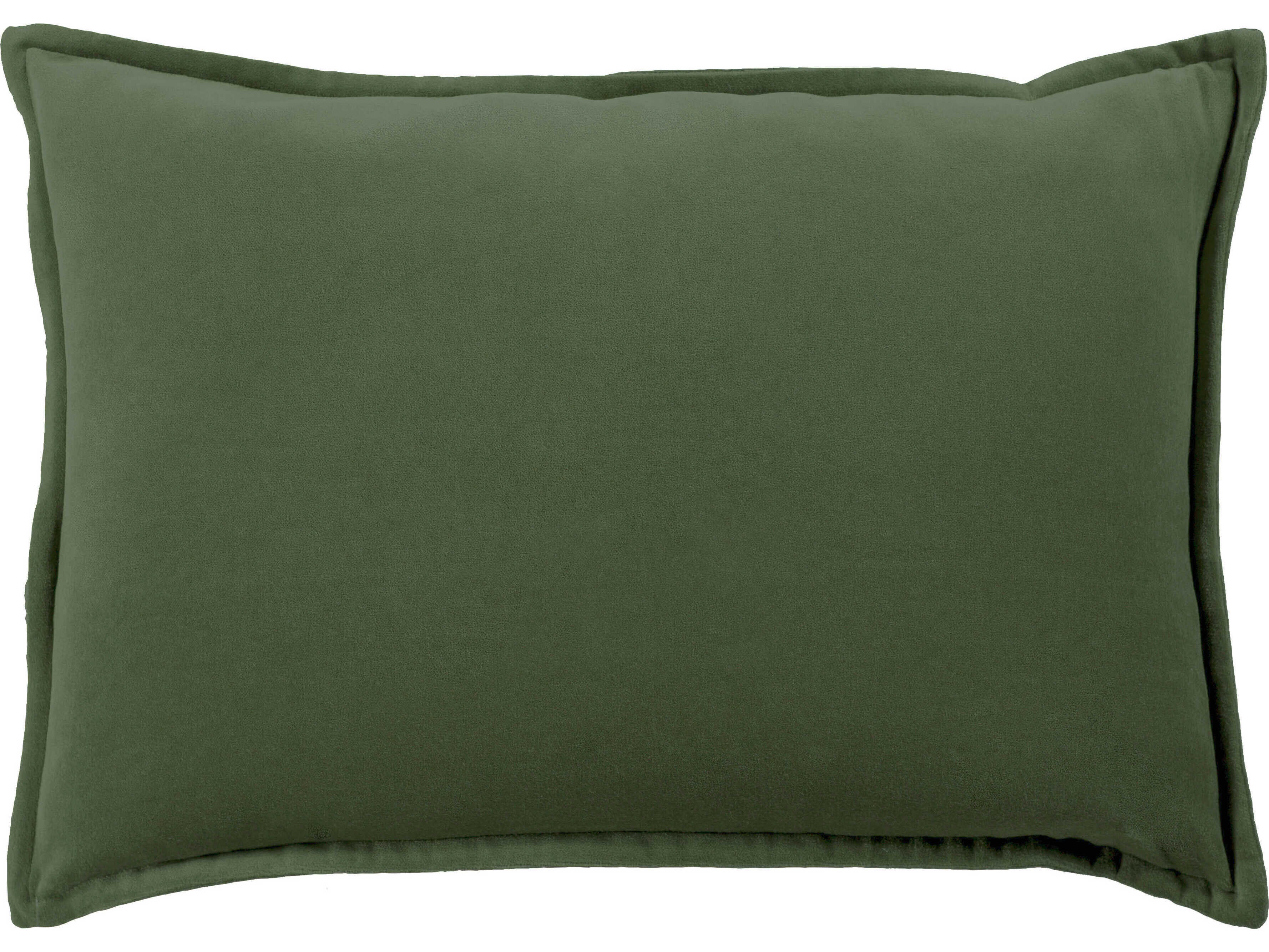 Surya Cotton Velvet Medium Green Pillow