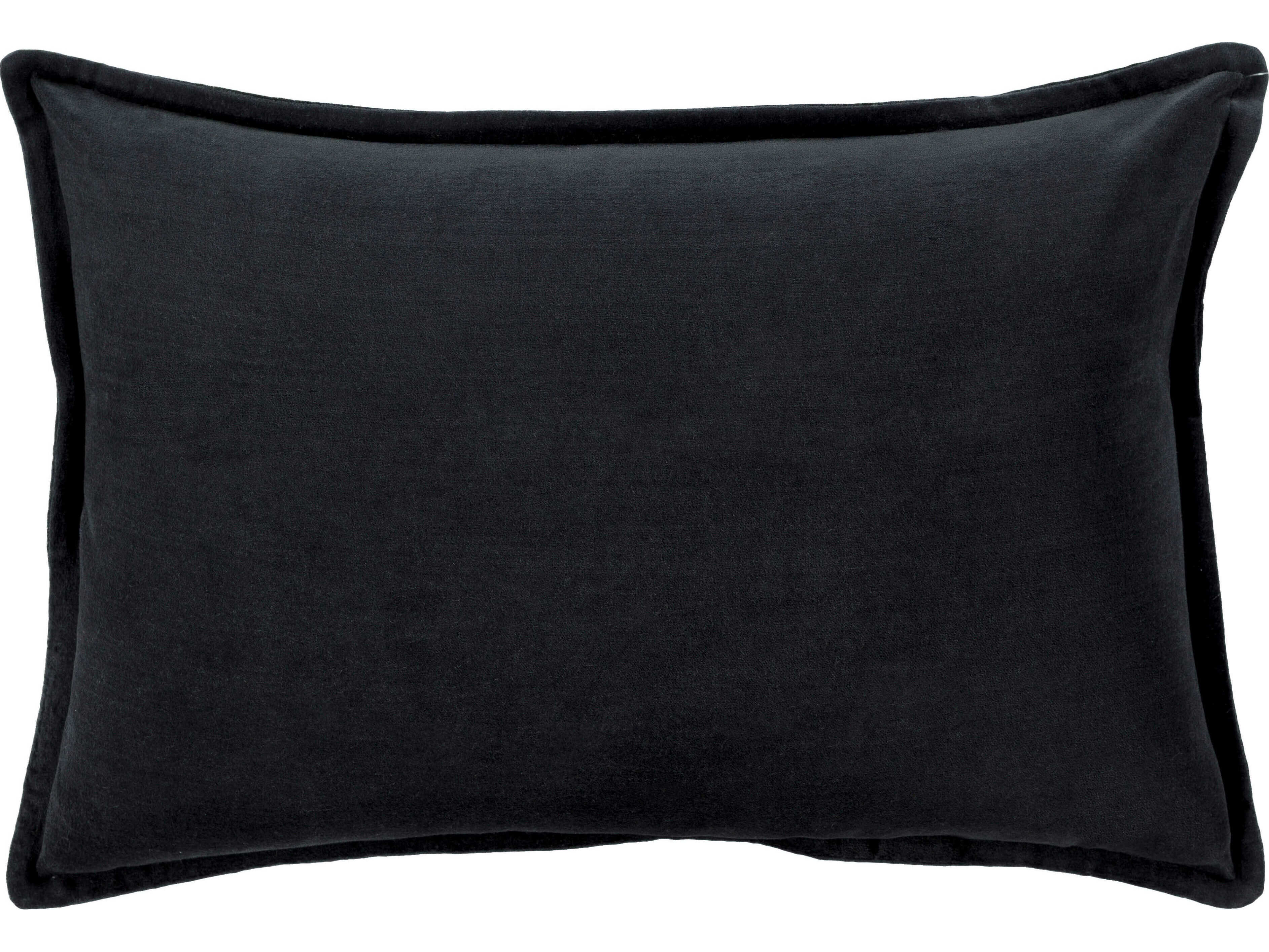 Surya Cotton Velvet Black Pillow