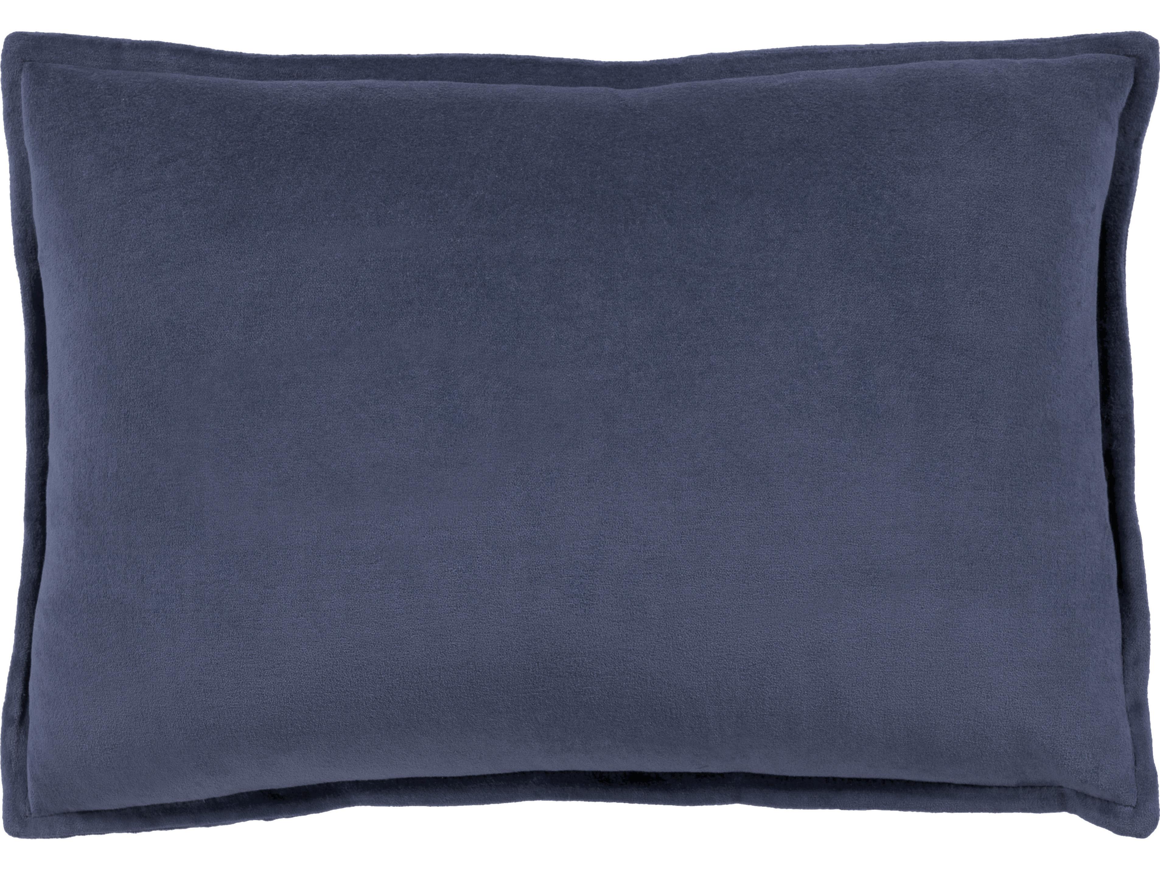 Surya Cotton Velvet Navy Pillow