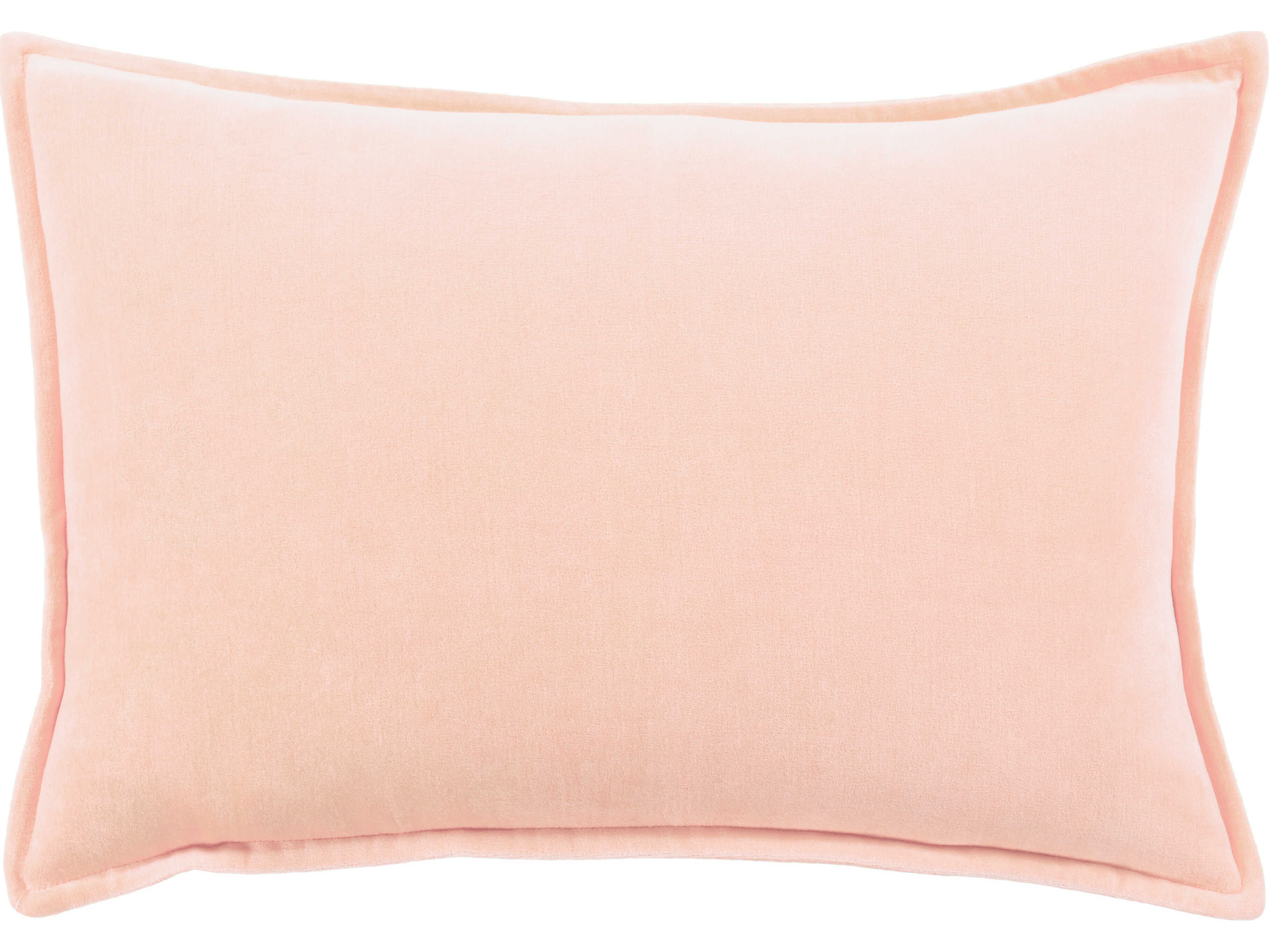 Surya Cotton Velvet Peach Pillow