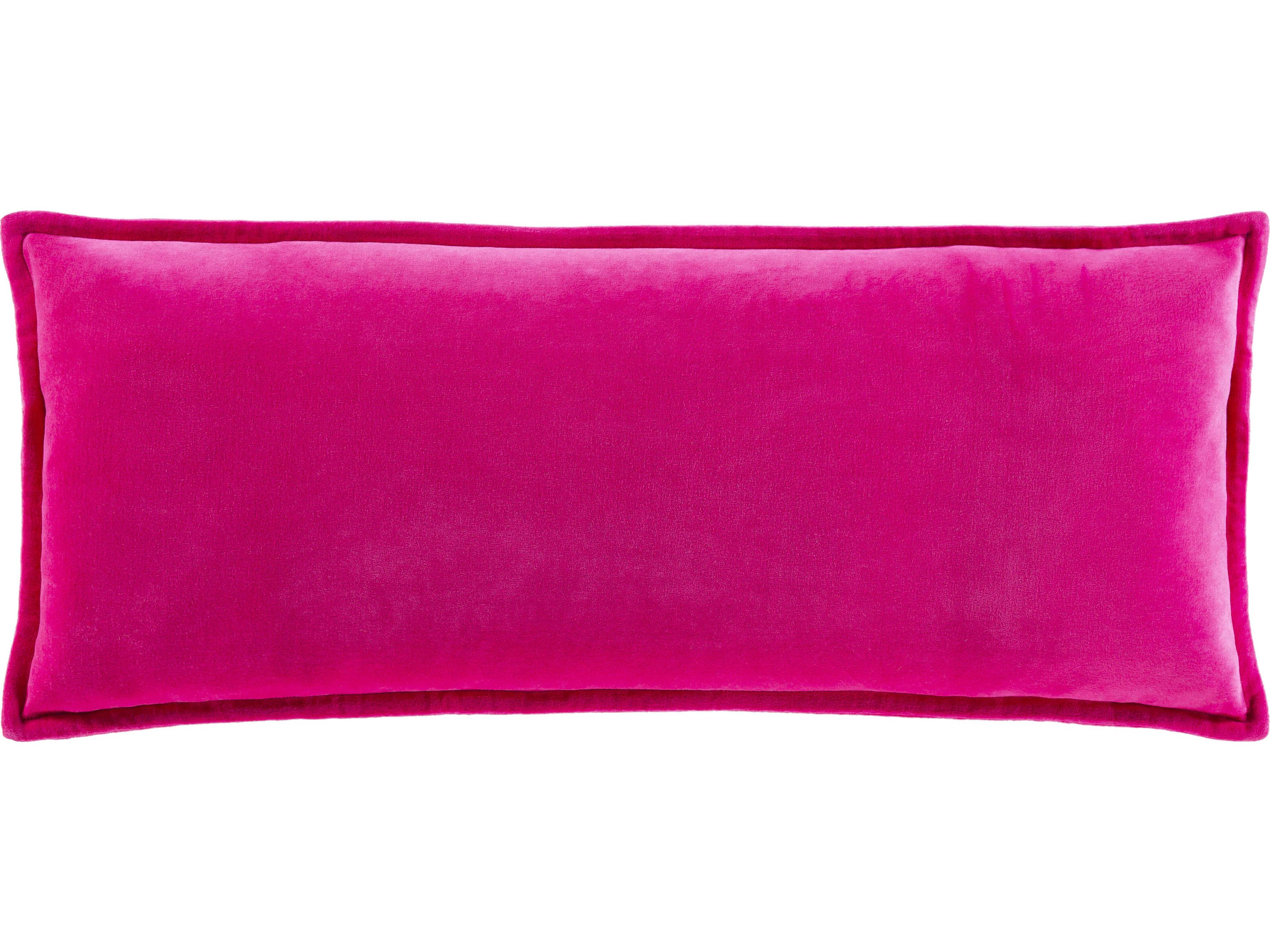 Surya Cotton Velvet Rose Pillow
