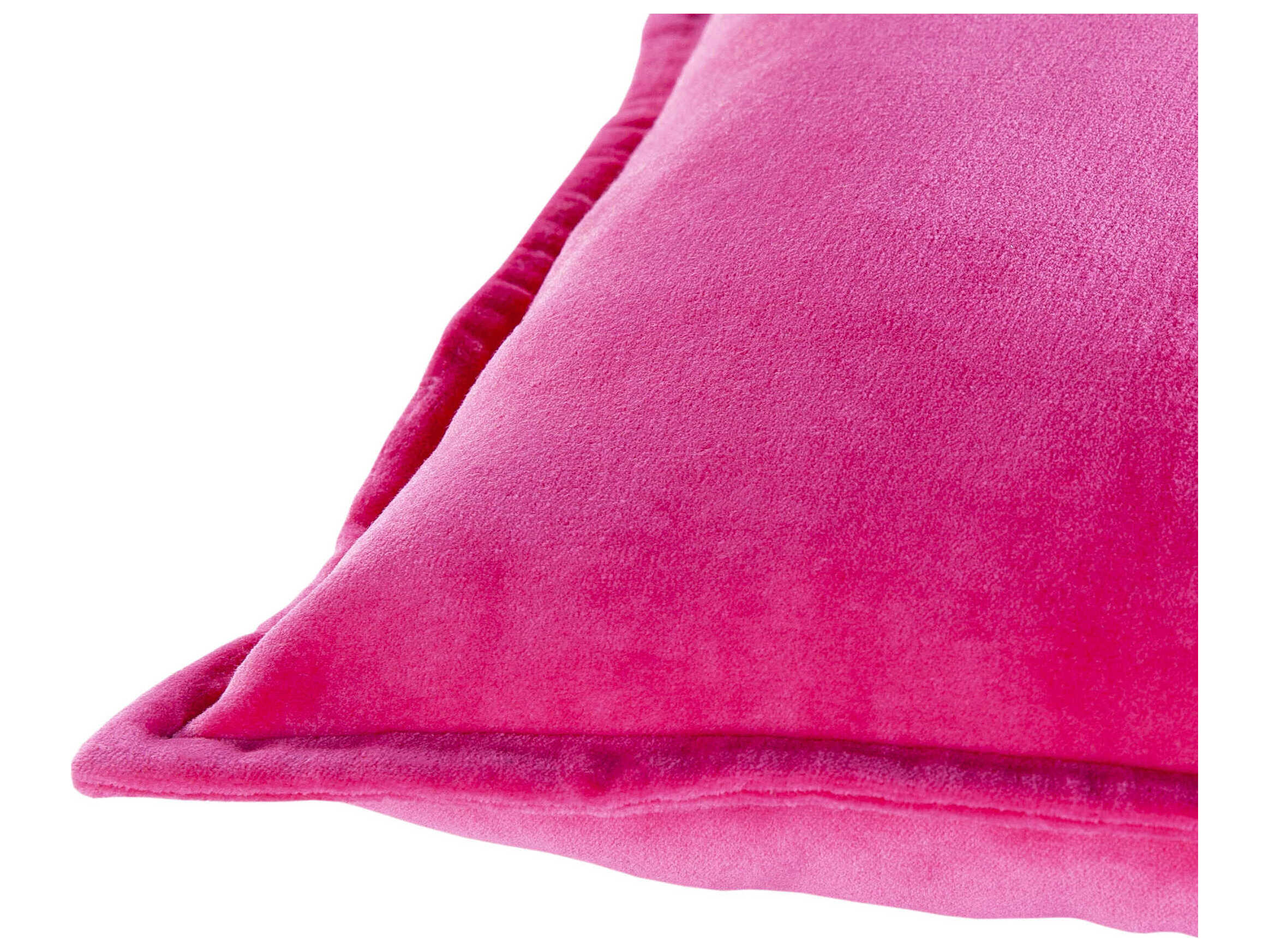 Surya Cotton Velvet Rose Pillow