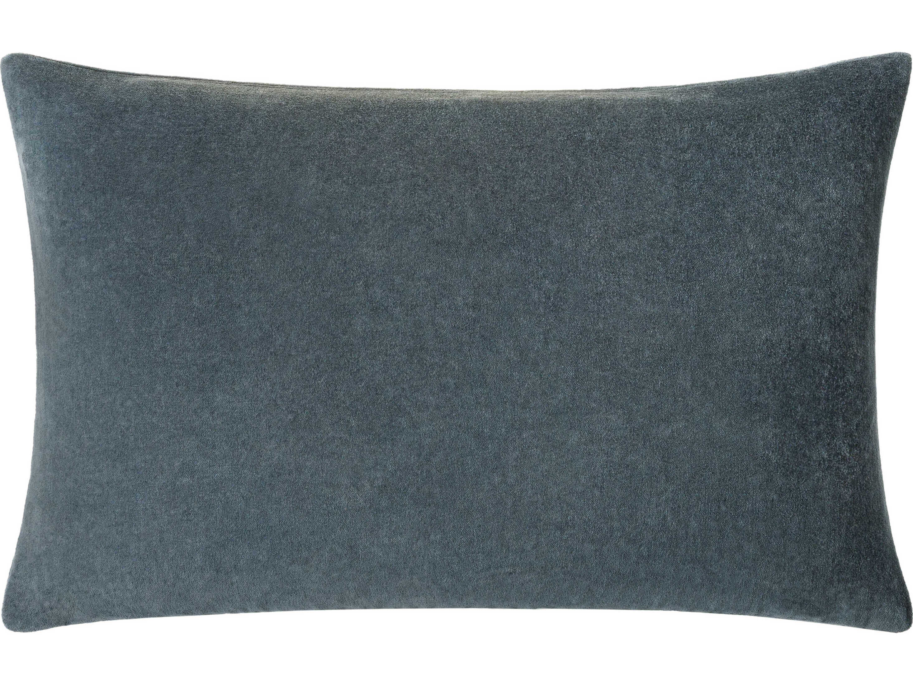 Surya Cotton Velvet Slate Gray Pillow