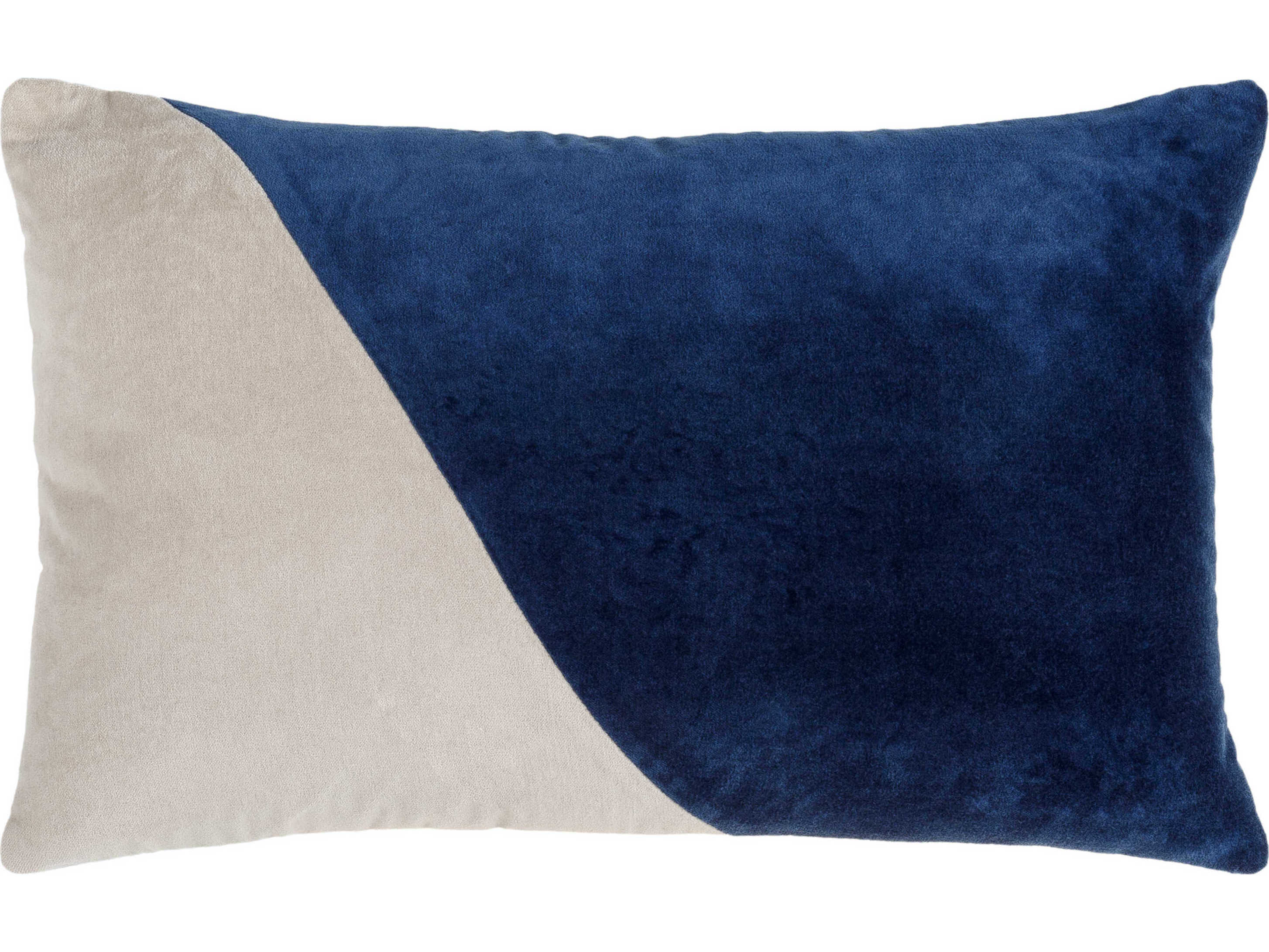 Surya Cotton Velvet Dark Blue Pillow