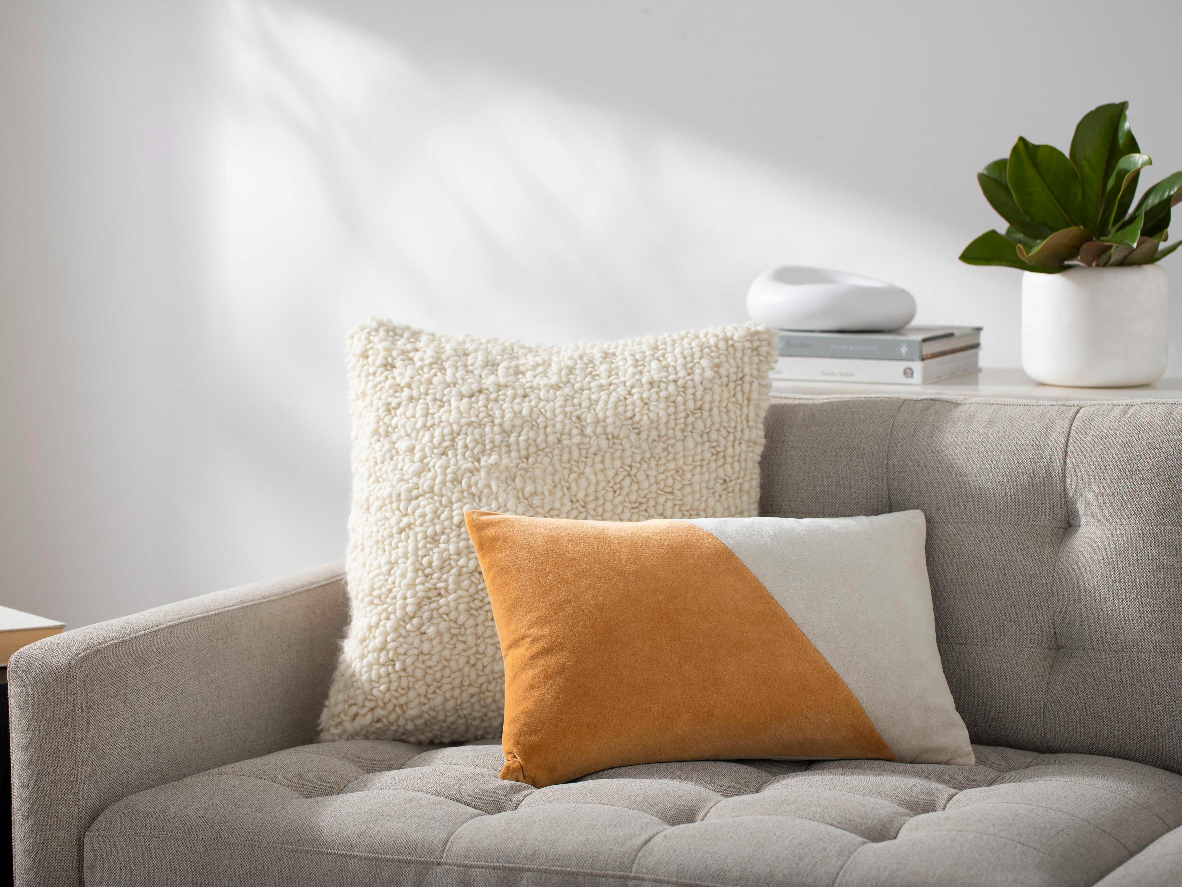 Surya Cotton Velvet Camel Pillow