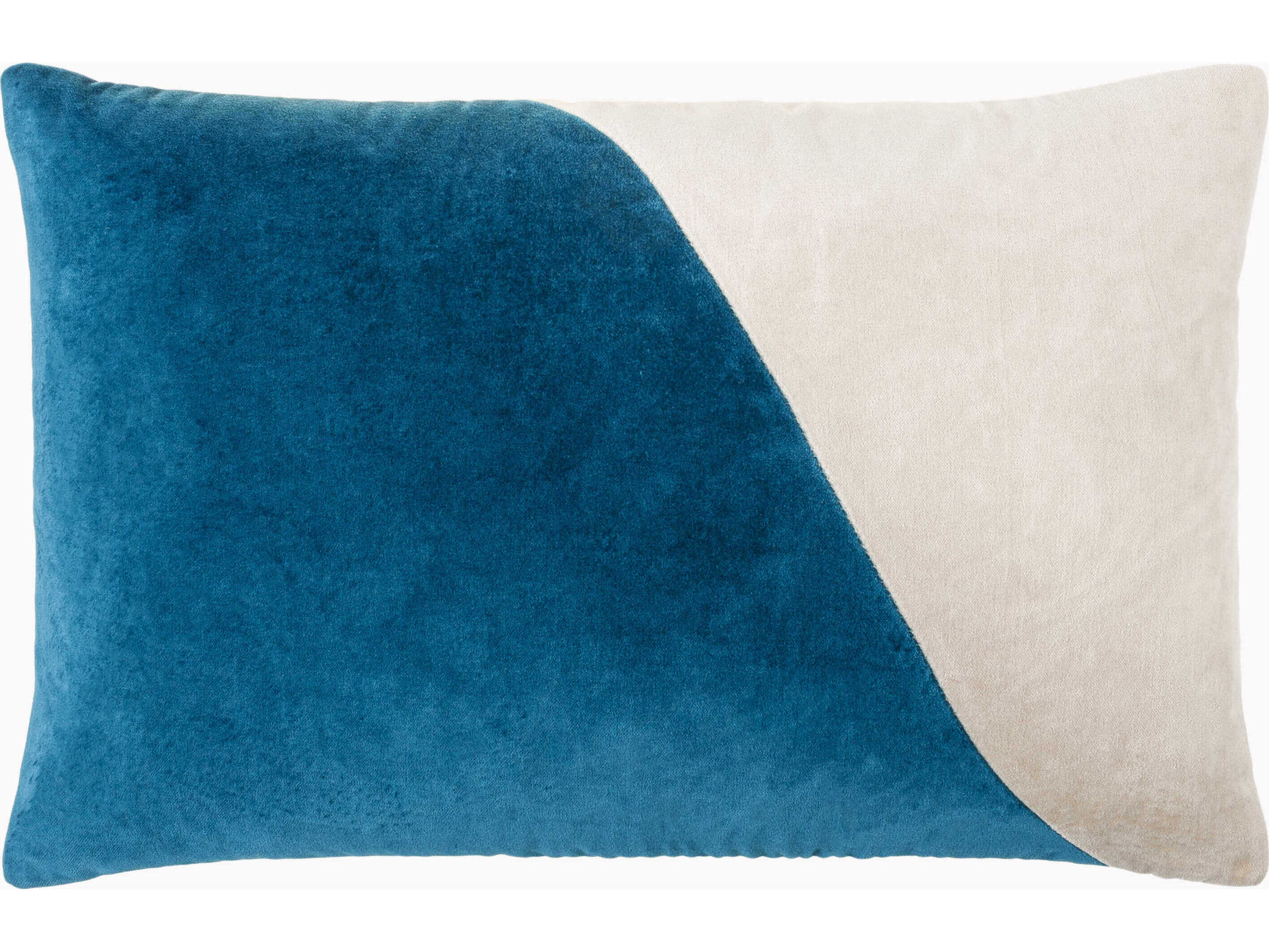 Surya Cotton Velvet Teal Pillow