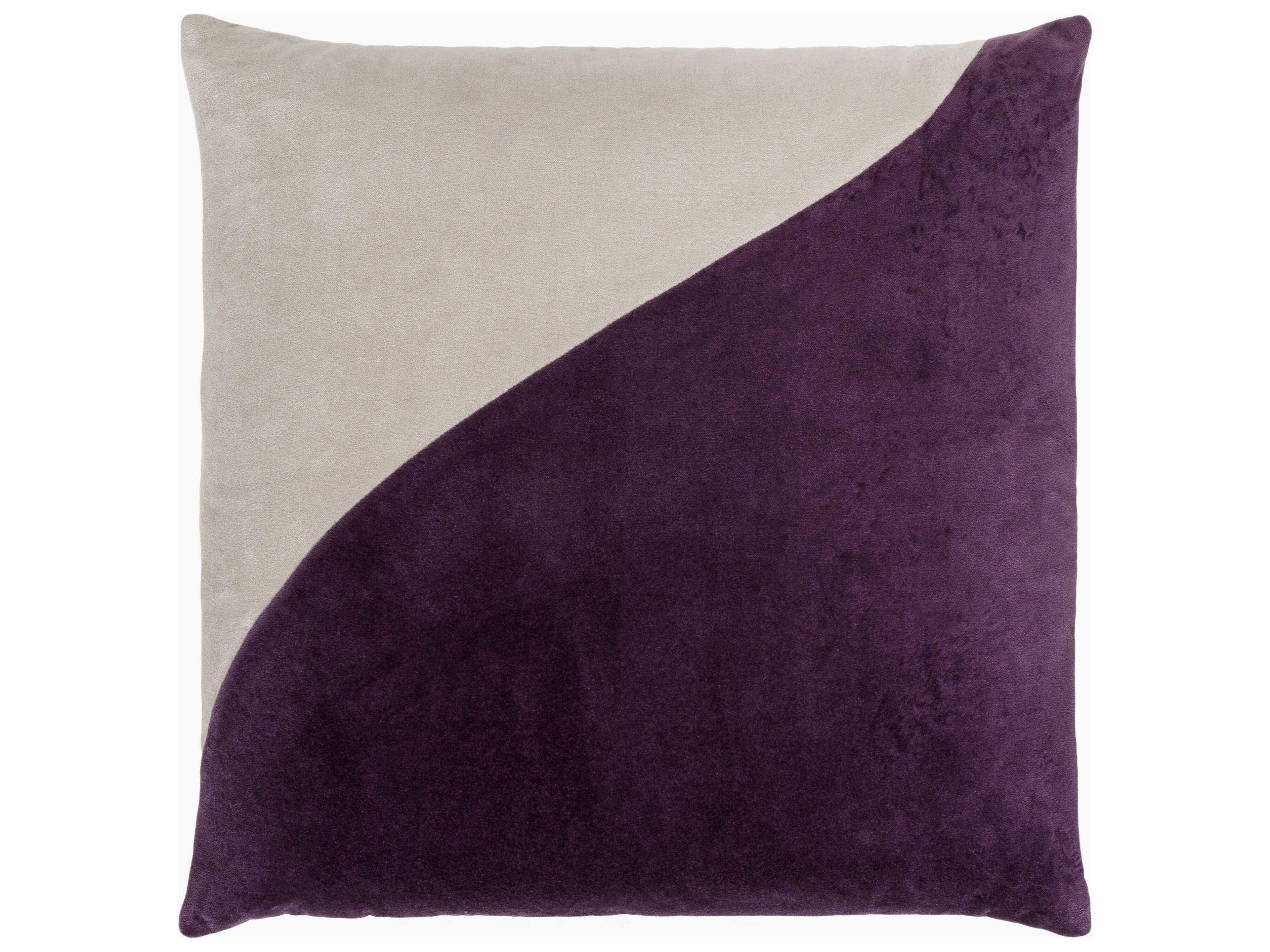 Surya Cotton Velvet Plum Pillow