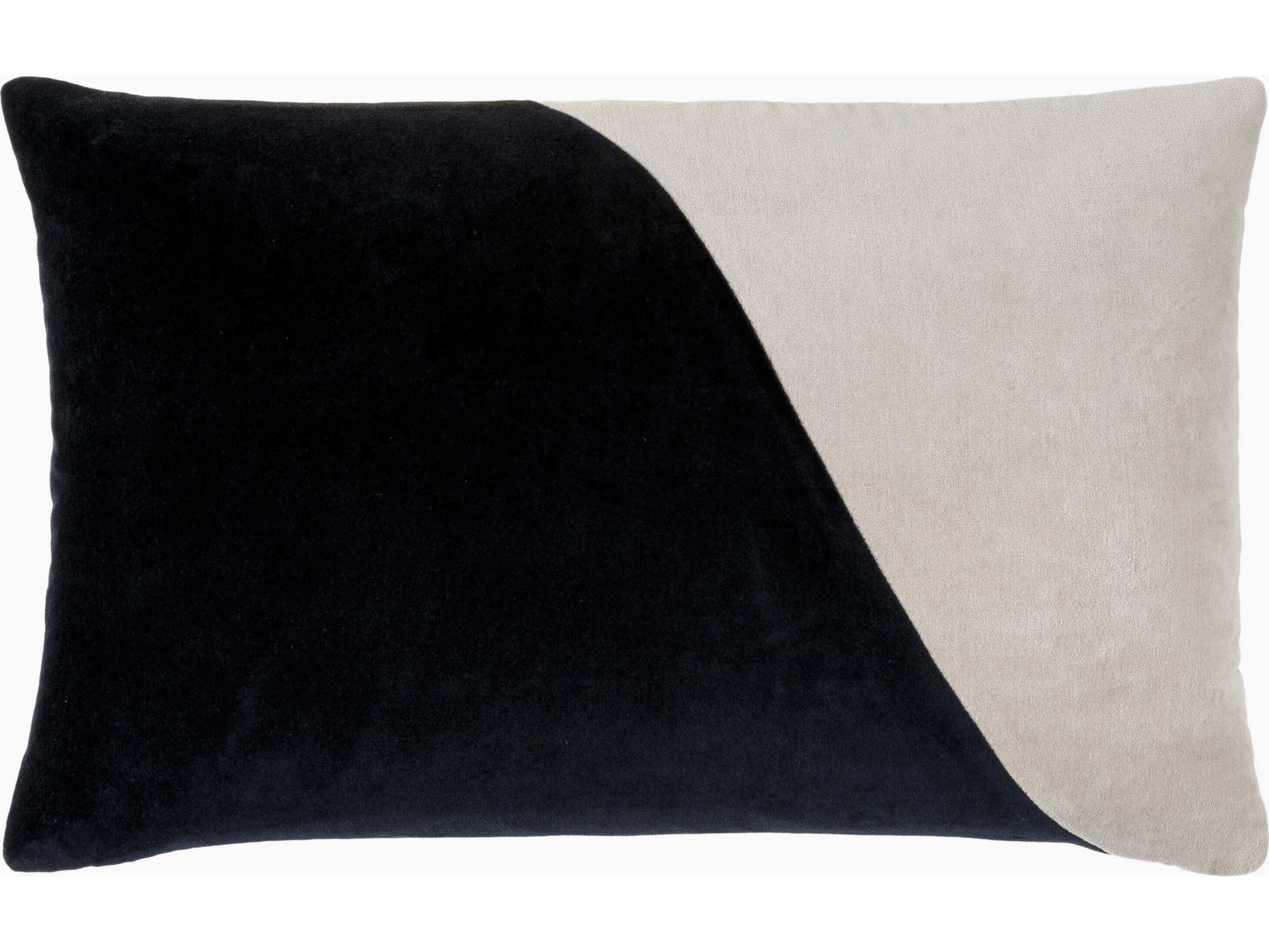 Surya Cotton Velvet Black Pillow