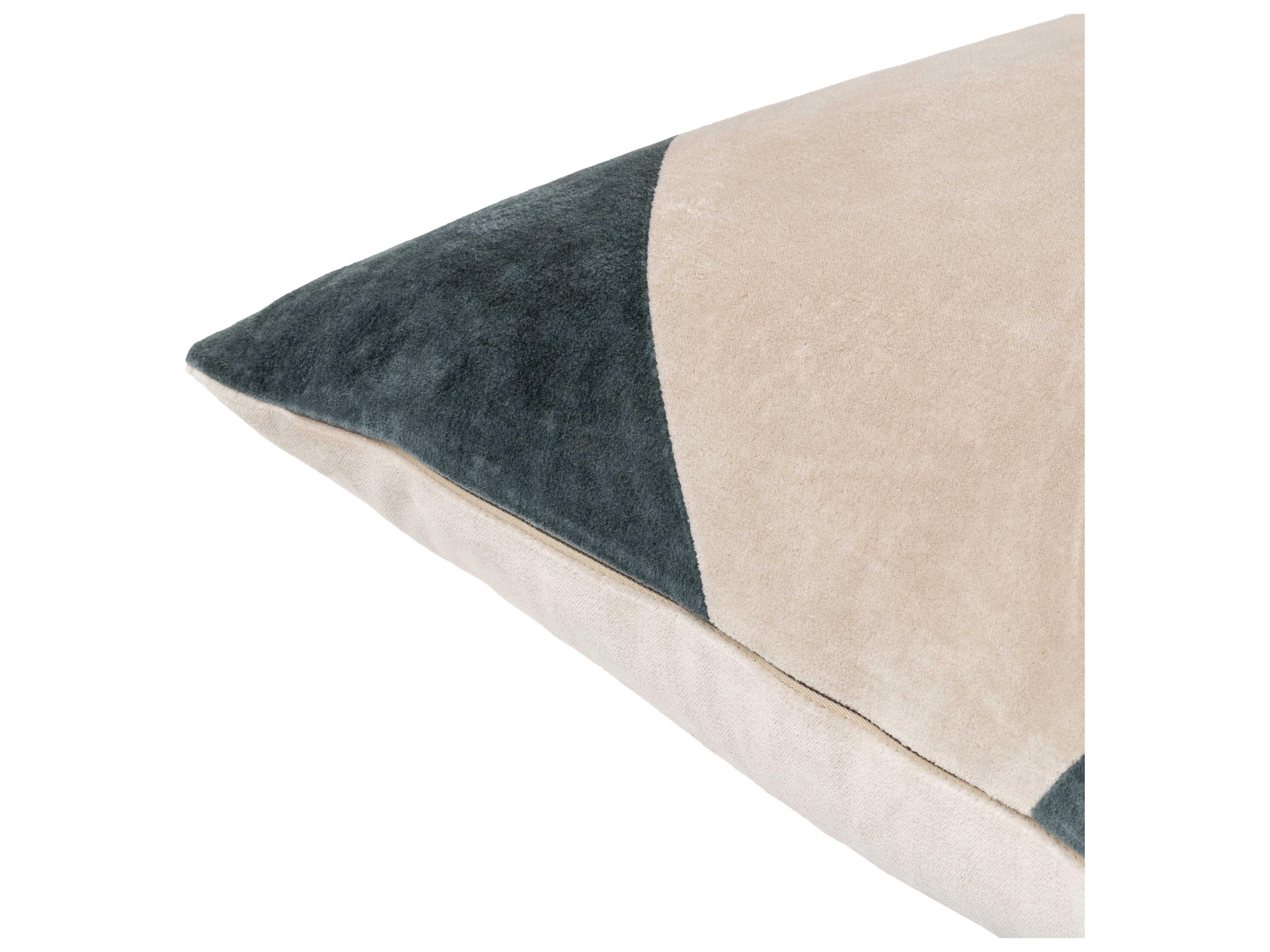 Surya Cotton Velvet Teal Pillow