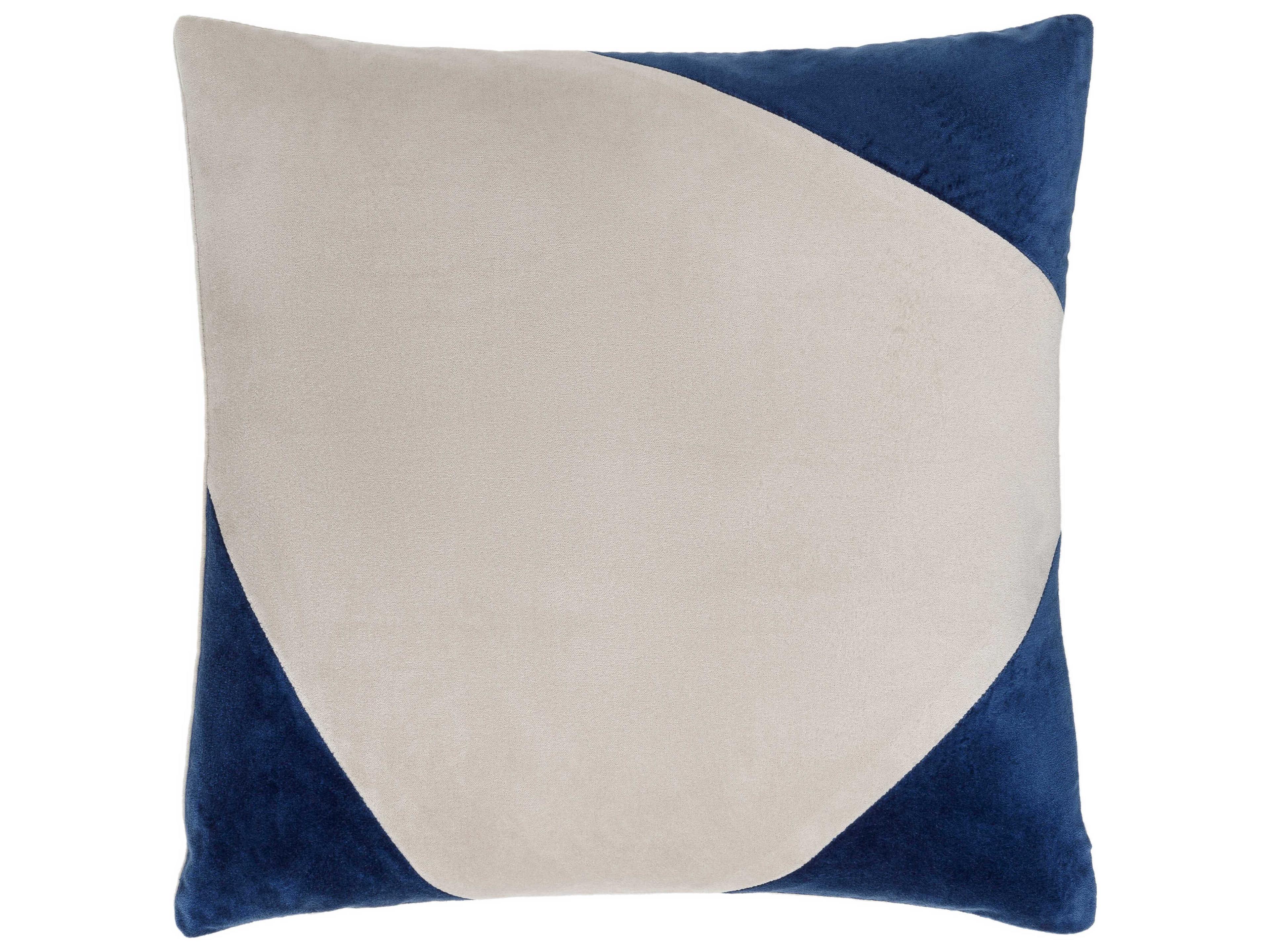 Surya Cotton Velvet Dark Blue Pillow