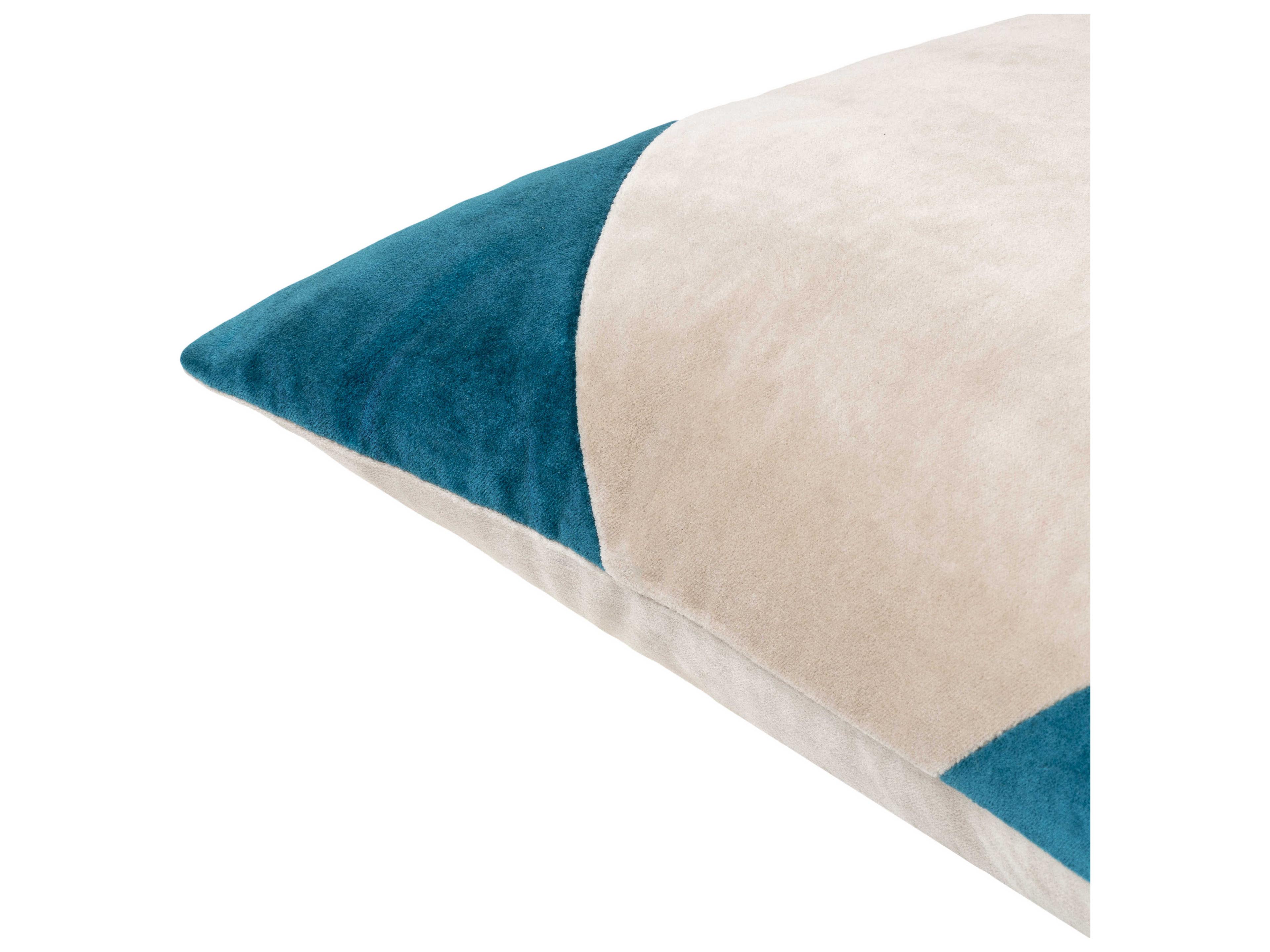 Surya Cotton Velvet Teal Pillow