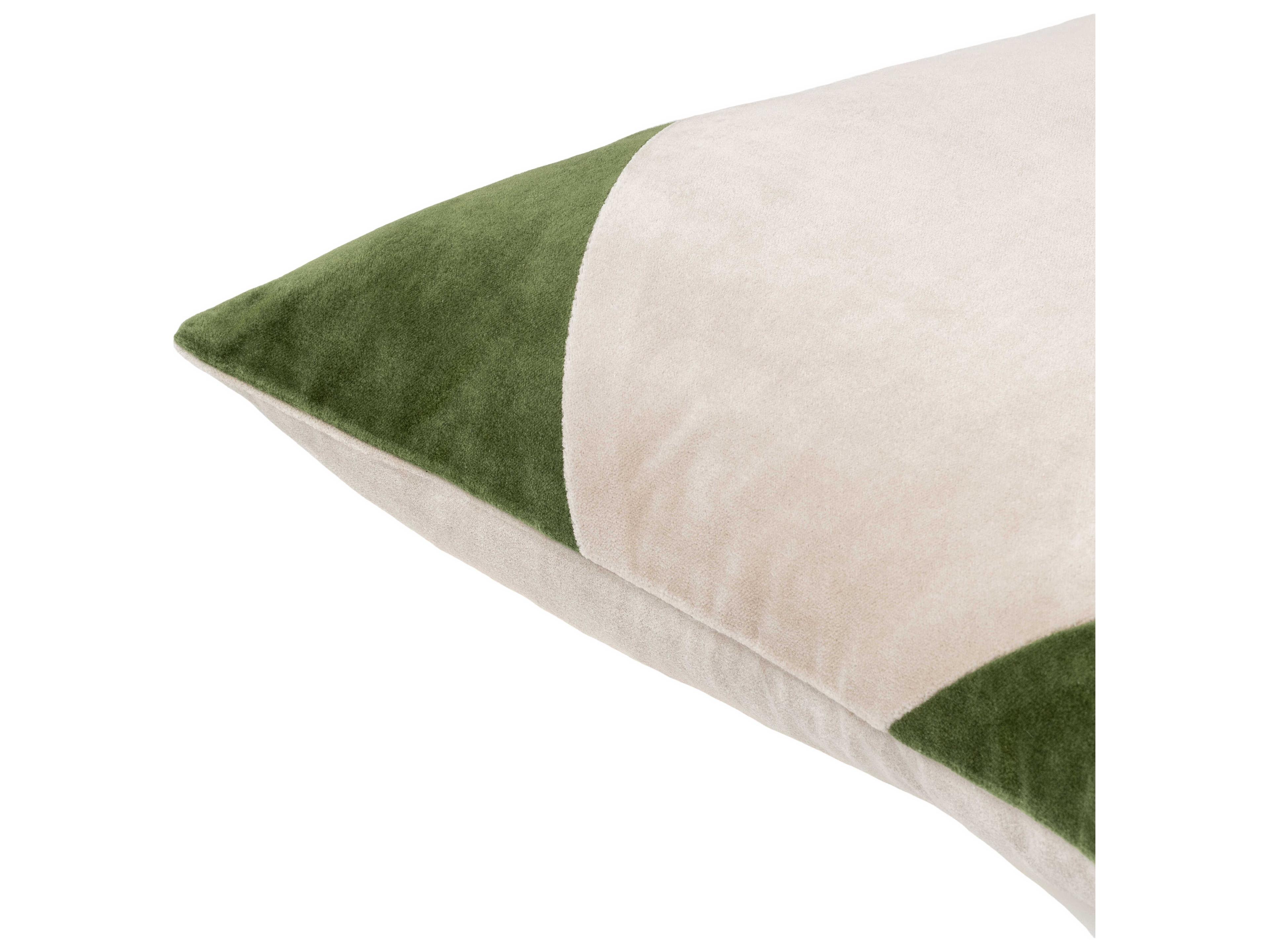 Surya Cotton Velvet Grass Green Pillow