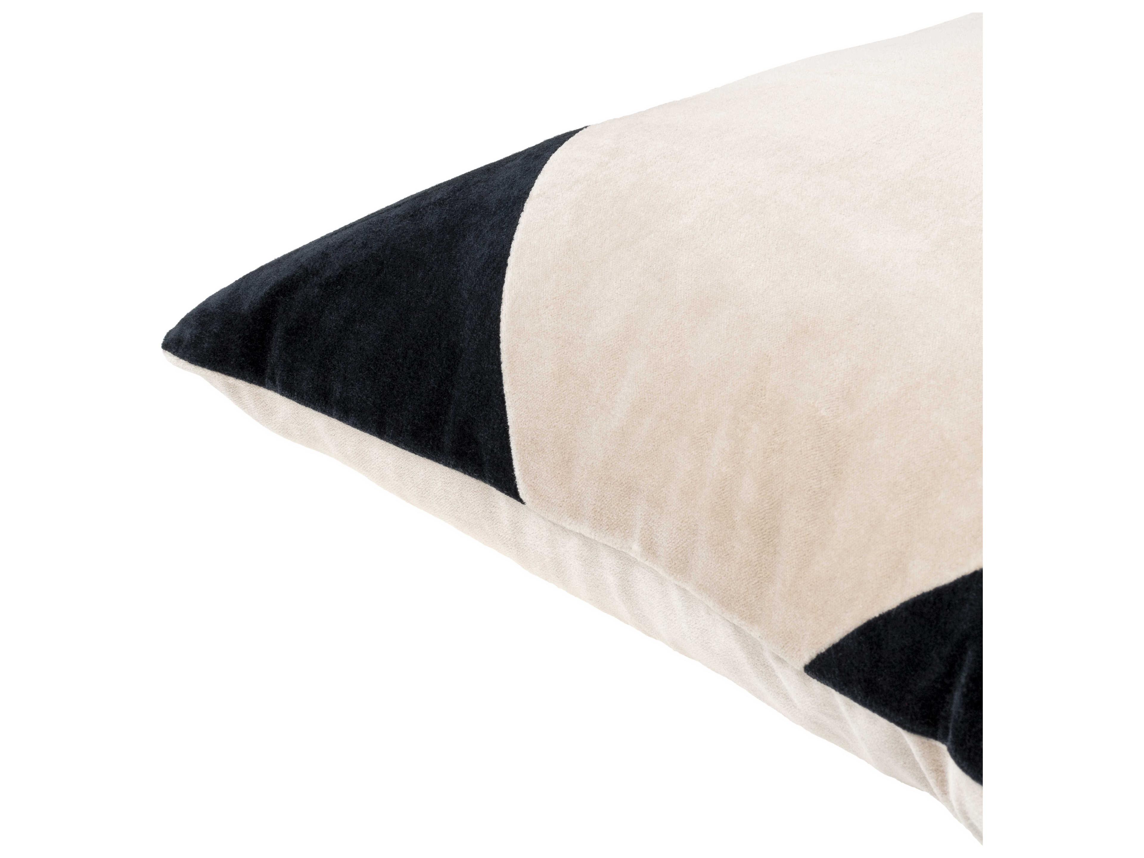 Surya Cotton Velvet Black Pillow