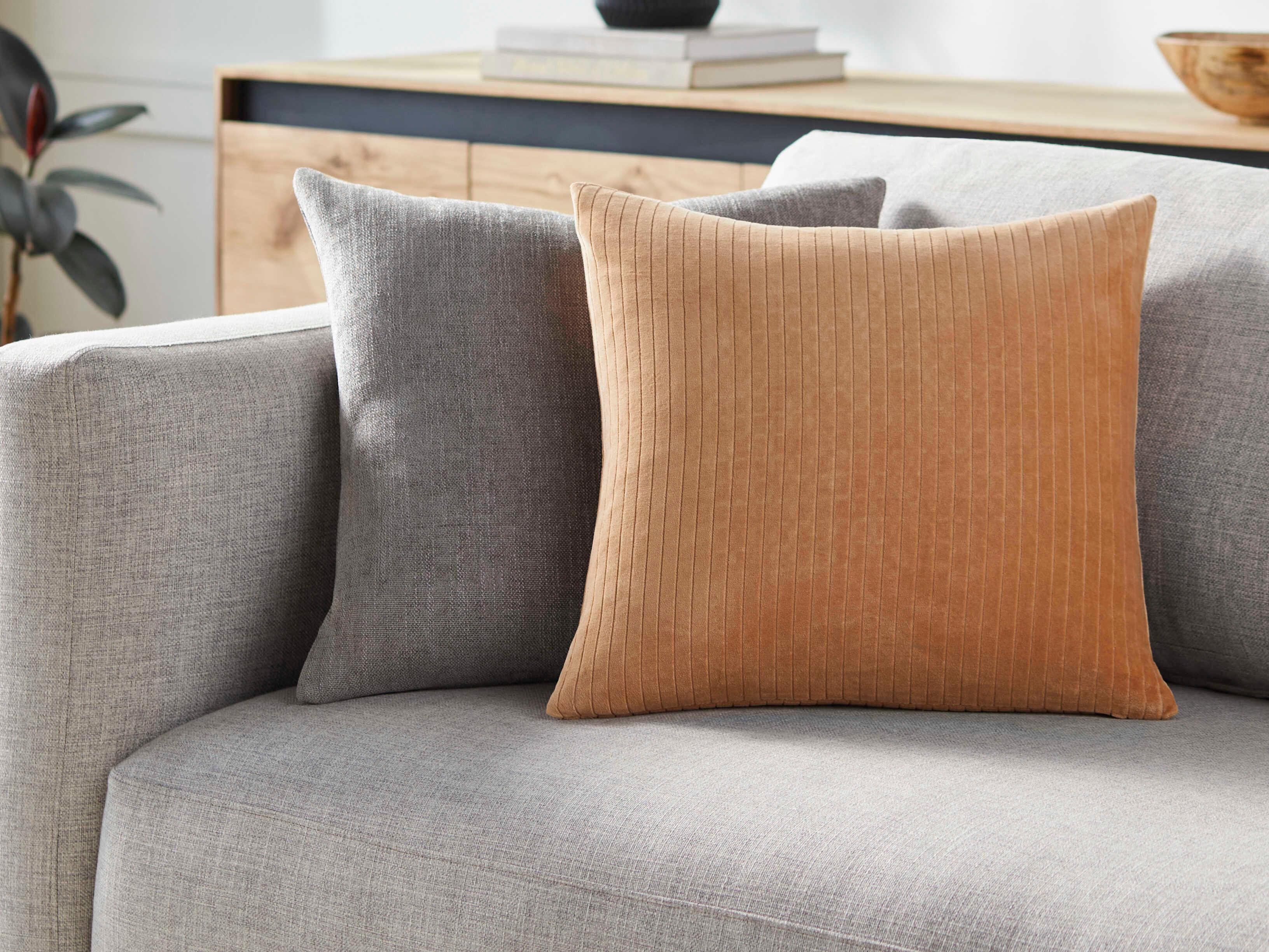 Surya Cotton Velvet Camel Pillow