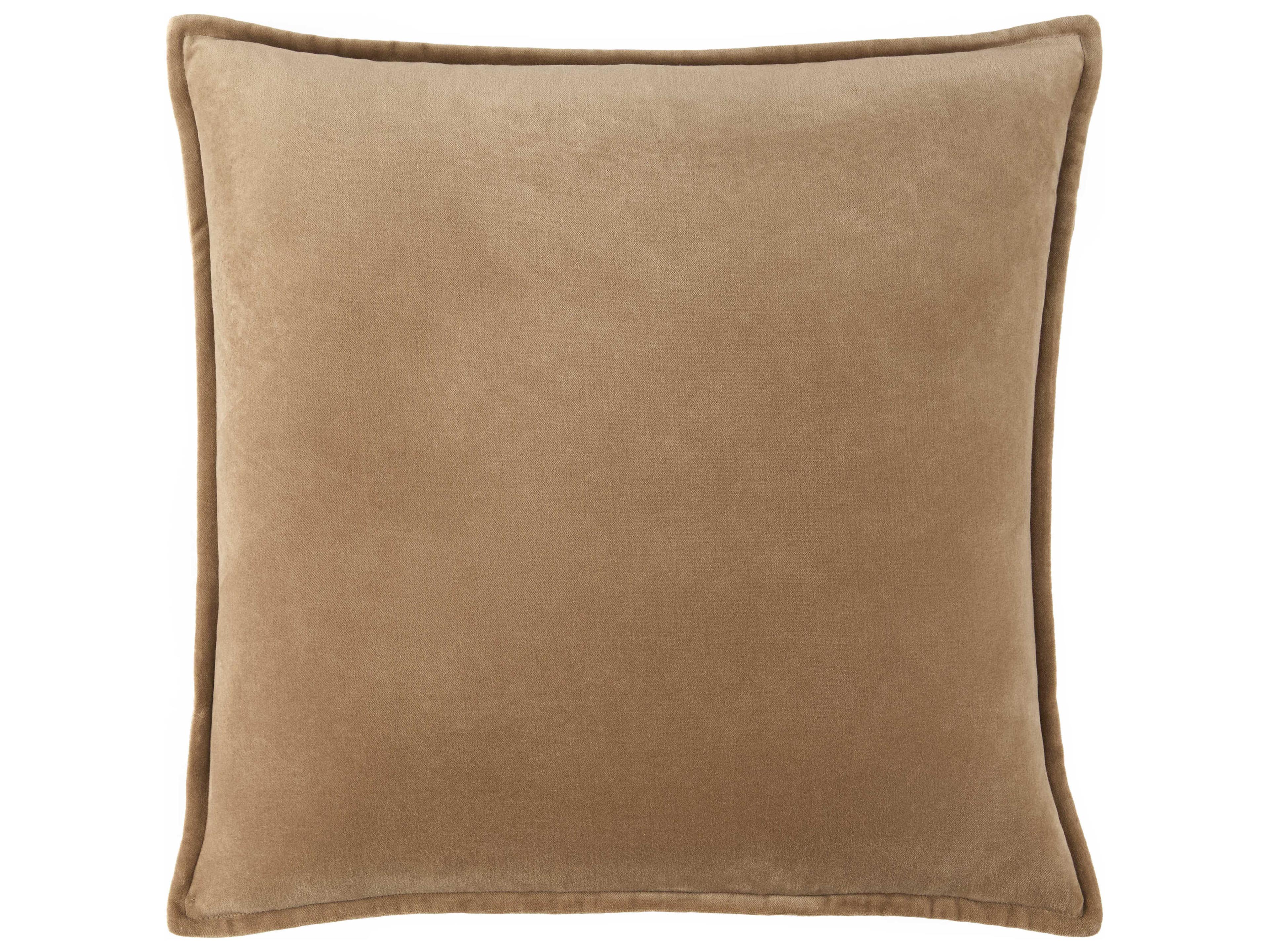Surya Cotton Velvet Camel Pillow