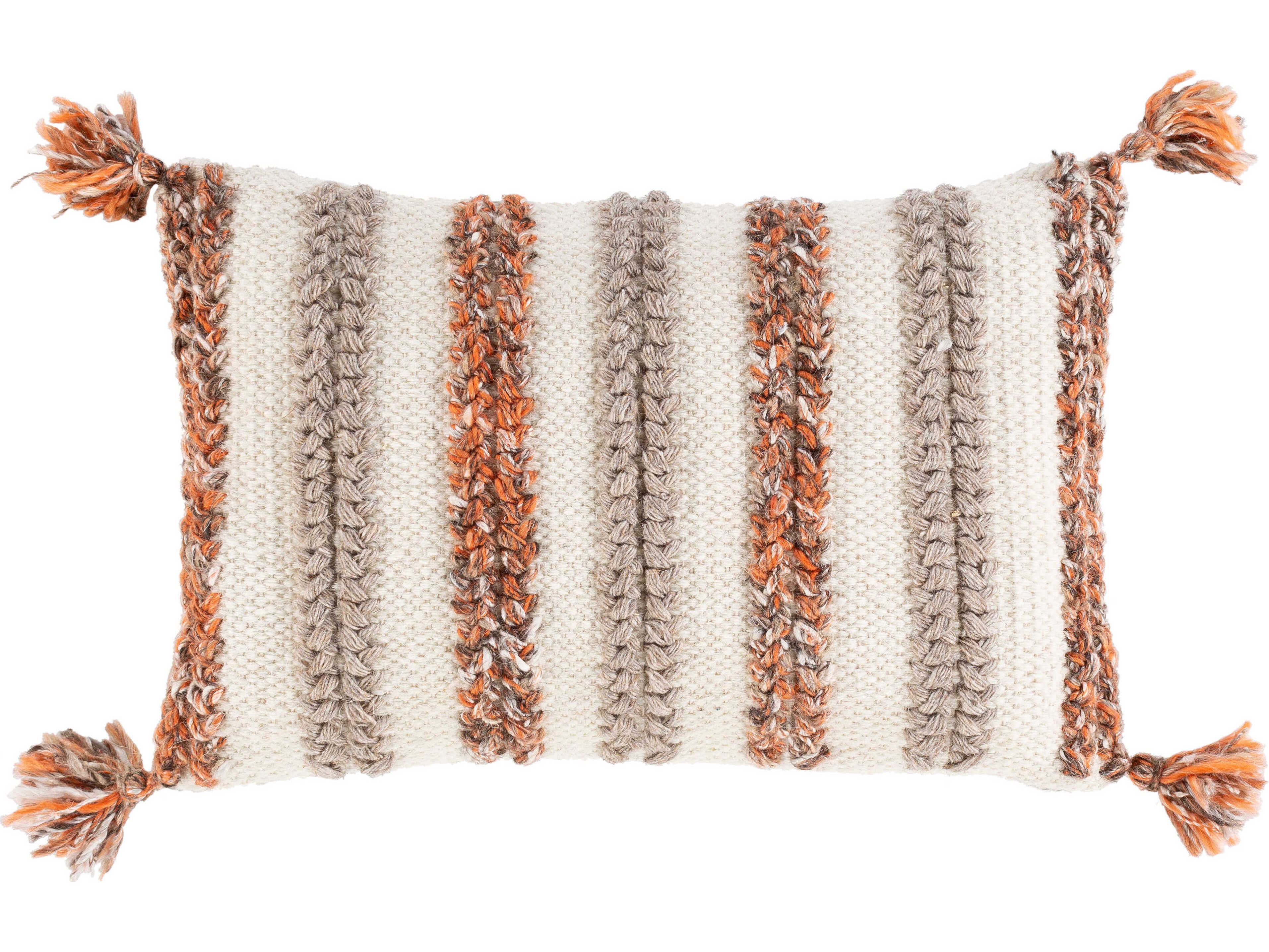 Surya Dacia Beige / Cream / Burnt Orange Pillow