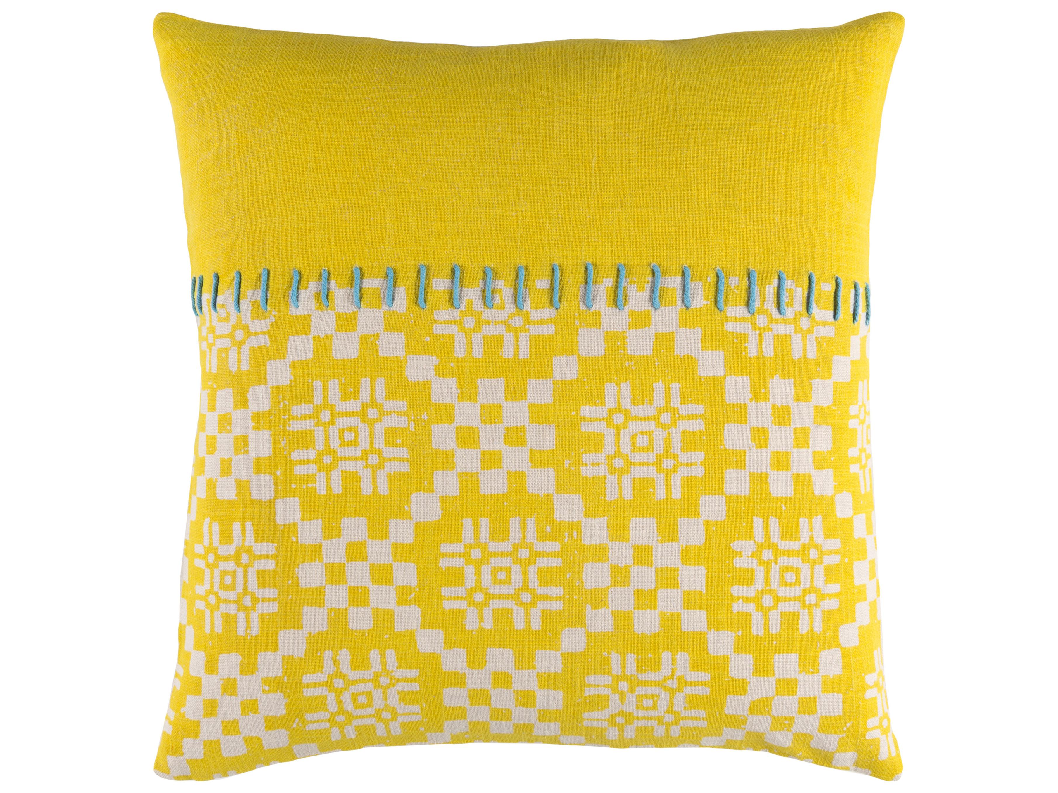 Surya Delray Yellow Pillow