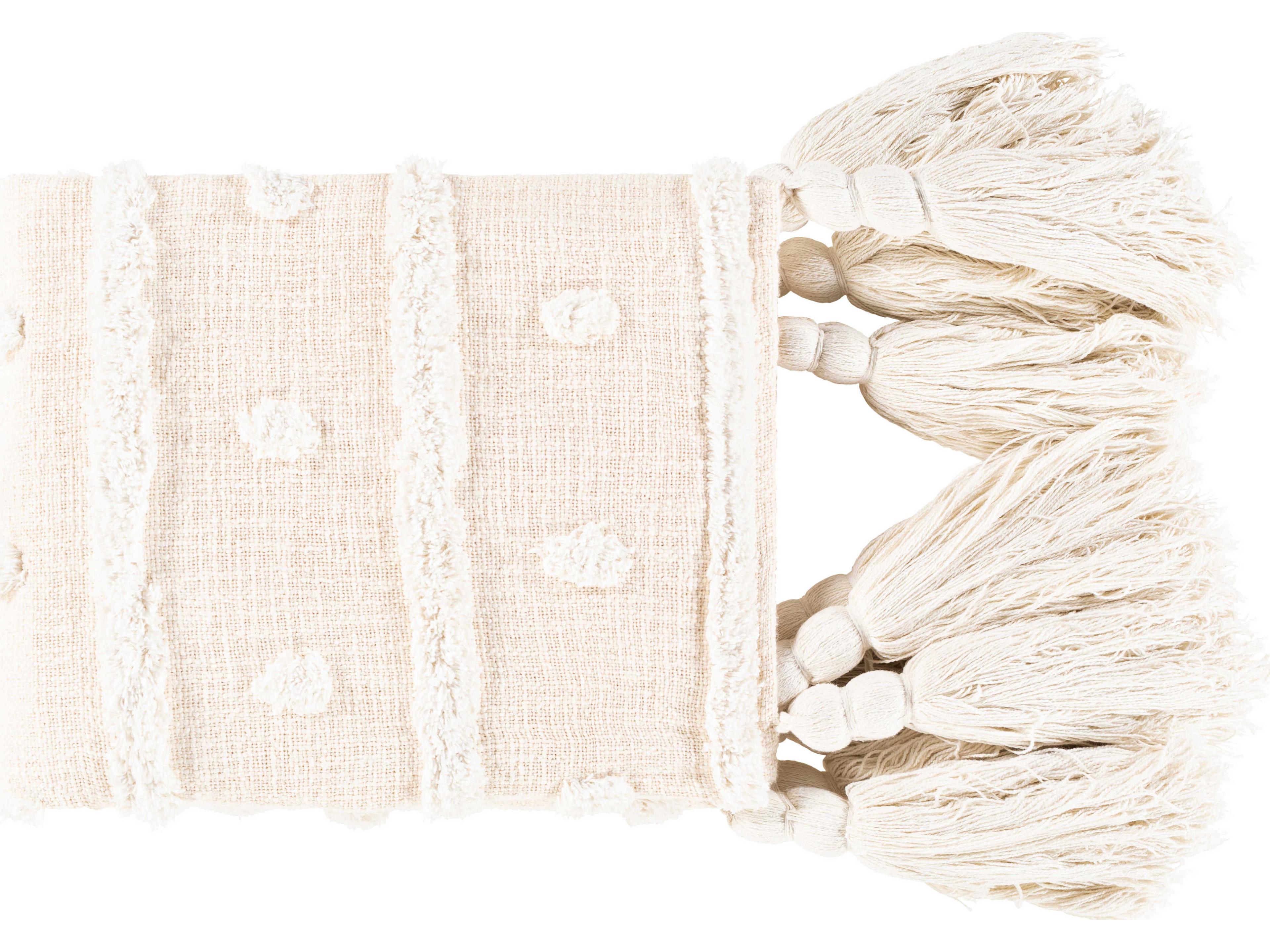 Surya Dallan Off-White / Light Beige Throw