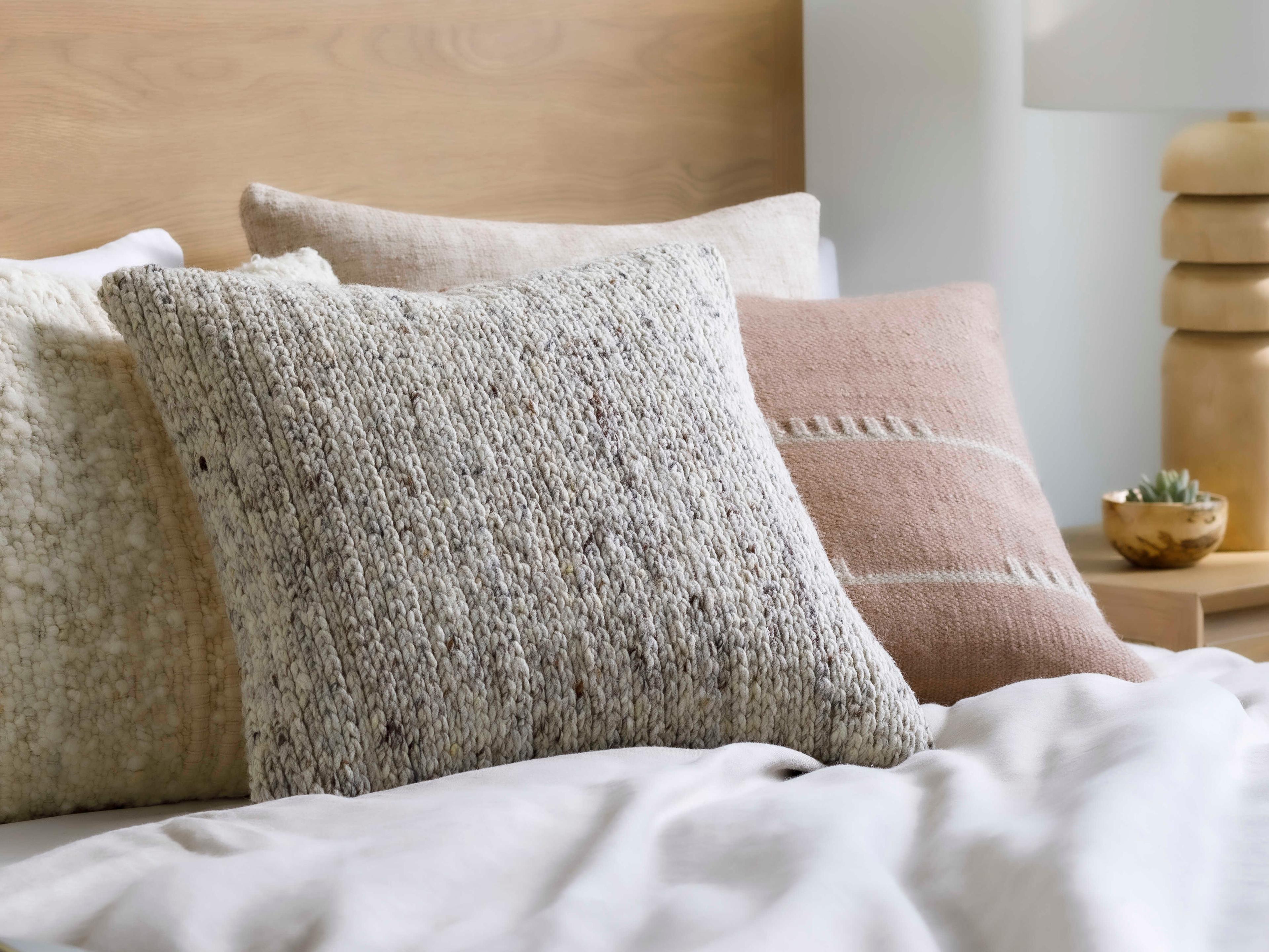 Surya Derby Oatmeal Pillow