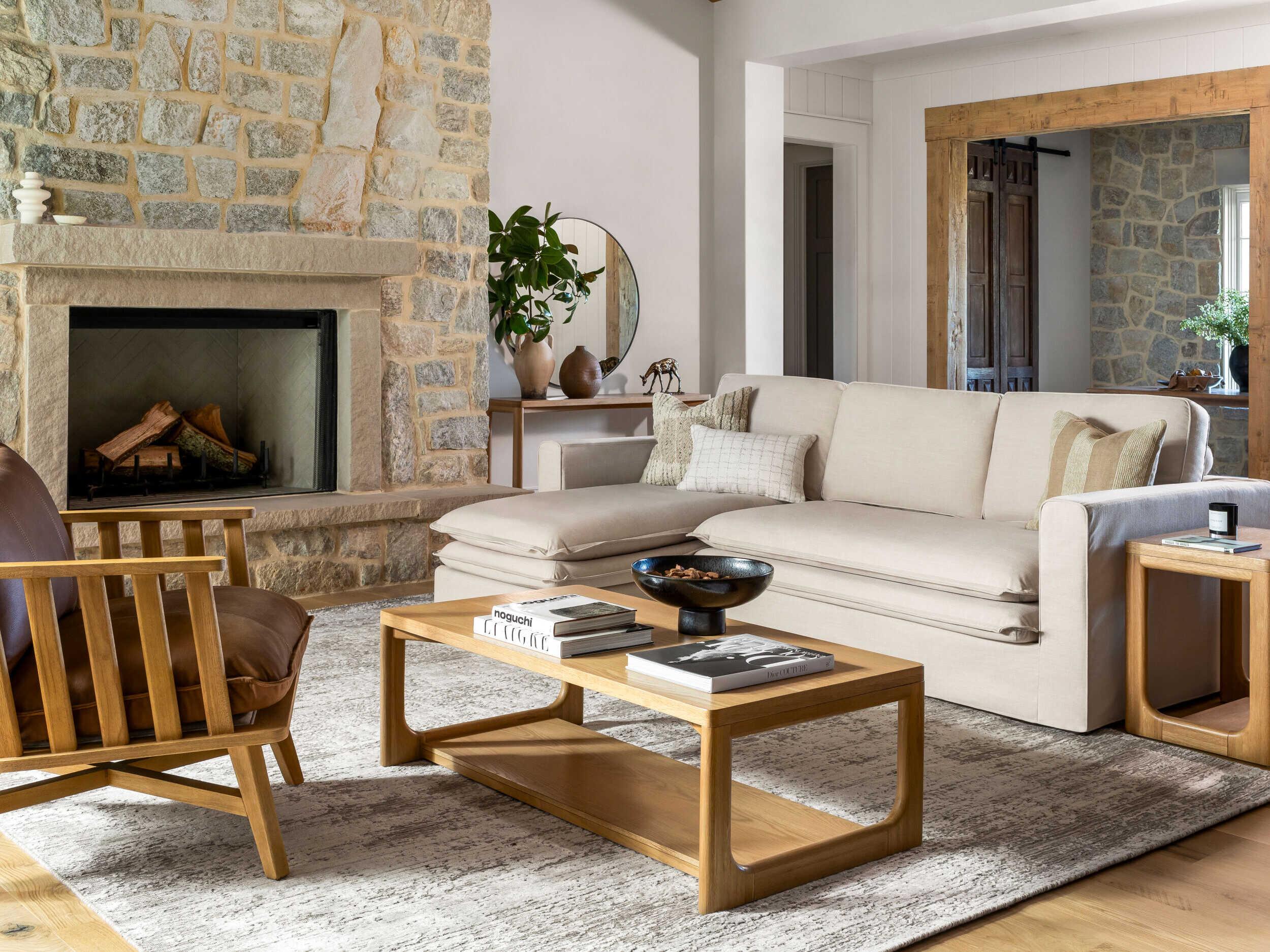 Surya Davis Upholstered Sectional Sofa