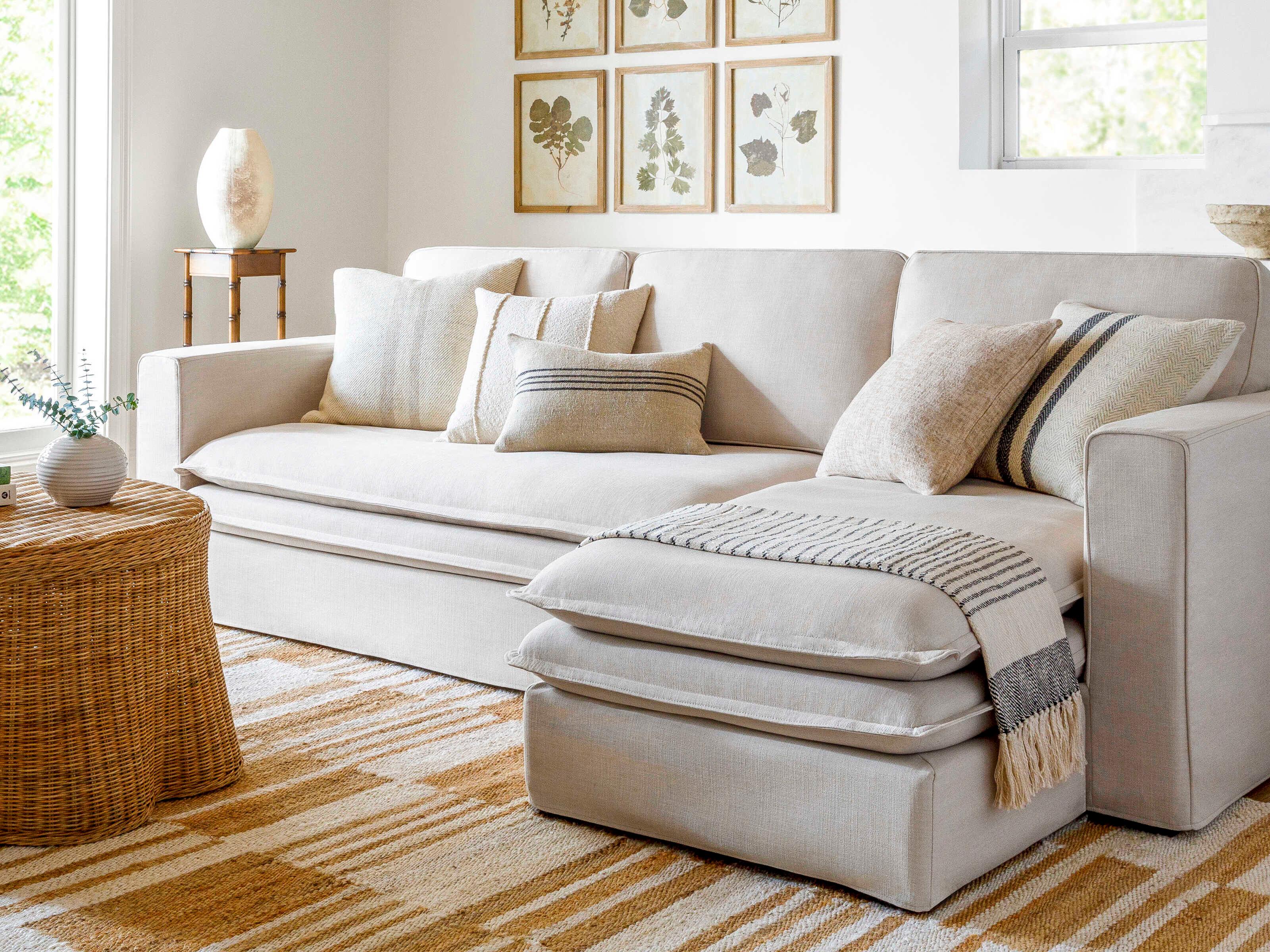 Surya Davis Upholstered Sectional Sofa