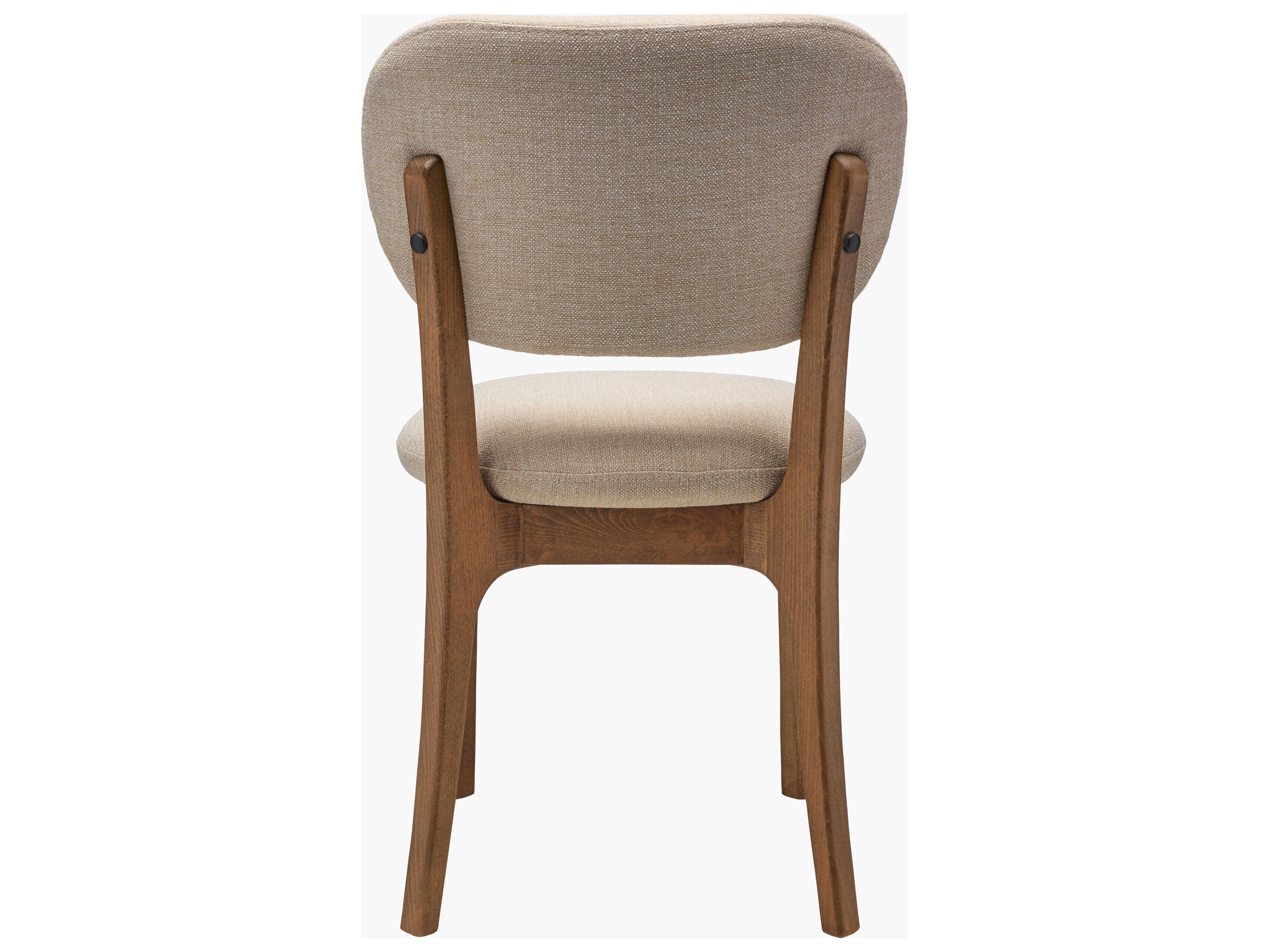 Surya Devin Beech Wood White Upholstered Armless Dining Chair Set of 2